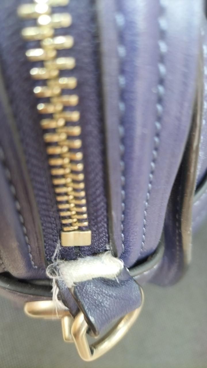 Coach Ace Satchel Grab Tan Leather Bag 37017 Used