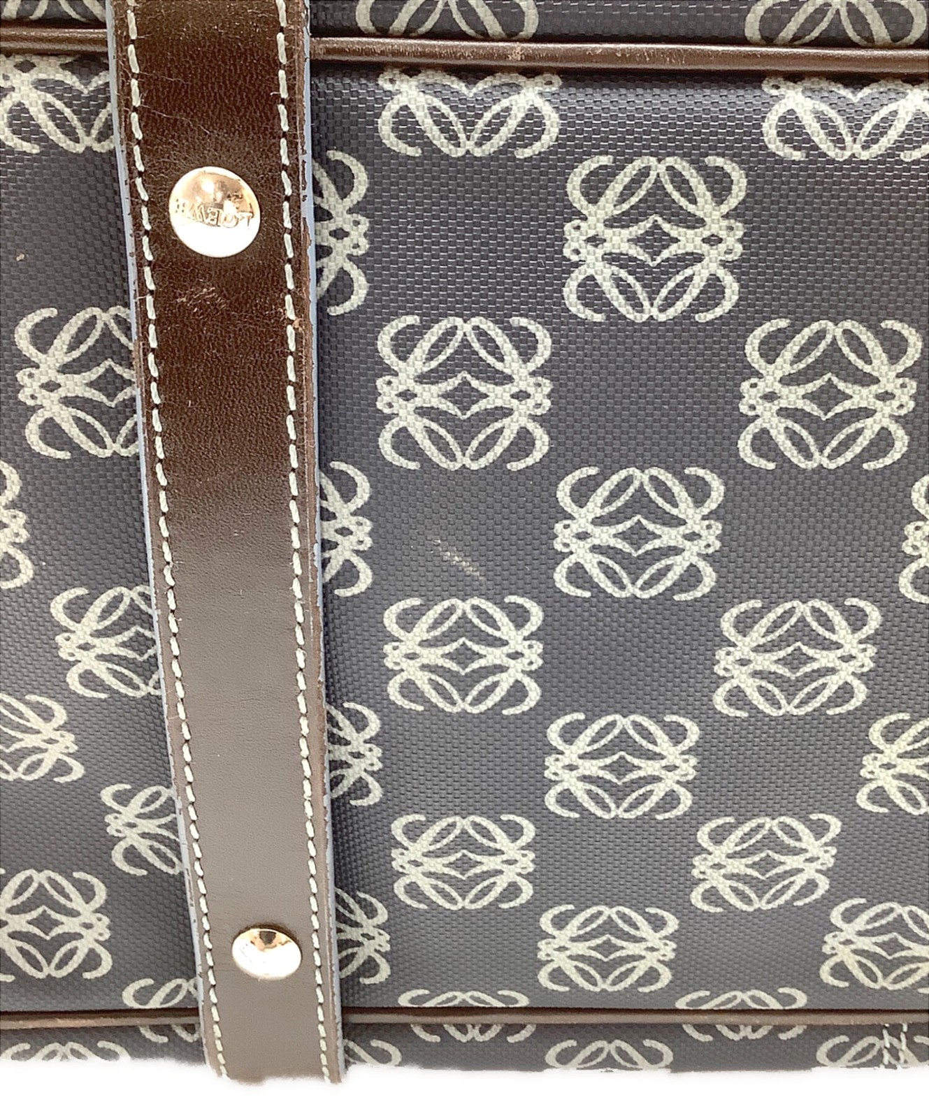 LOEWE Boston bag Navy Authentic From Japan