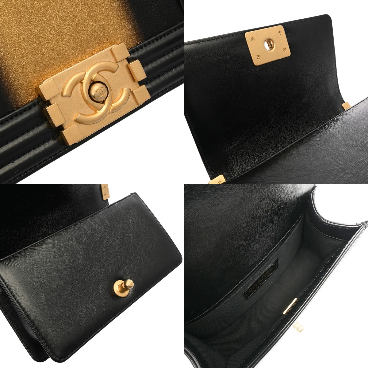CHANEL ChainShoulder 7.9″ A67085 Boy chanel Black / gold Women Shoulder Bag