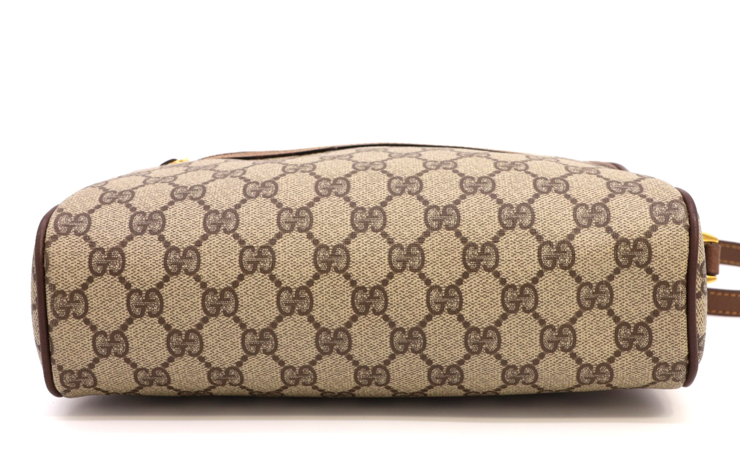 GUCCI VINTAGE Ophidia Shoulder Bag Sherry Line Brown Classic Large Authentic