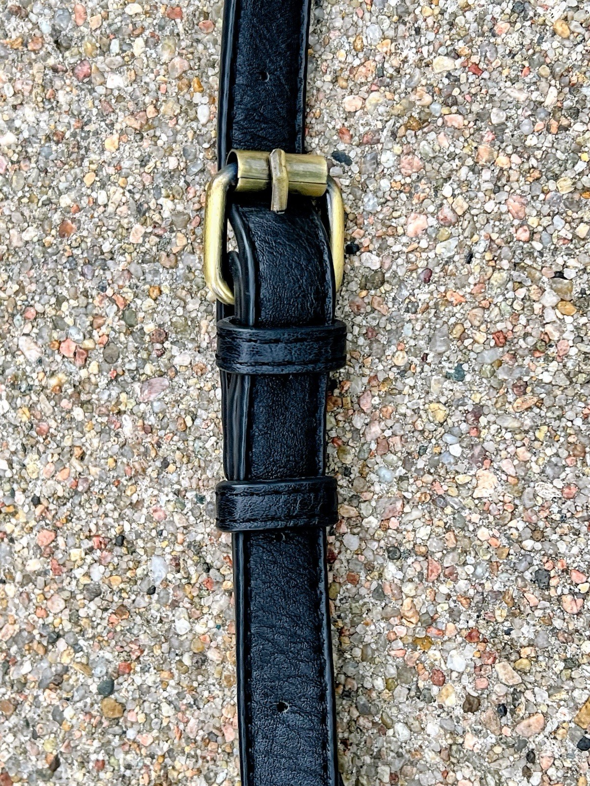 Madison West Concealed Carry Crossbody Purse Black PU Leather Whipstitch