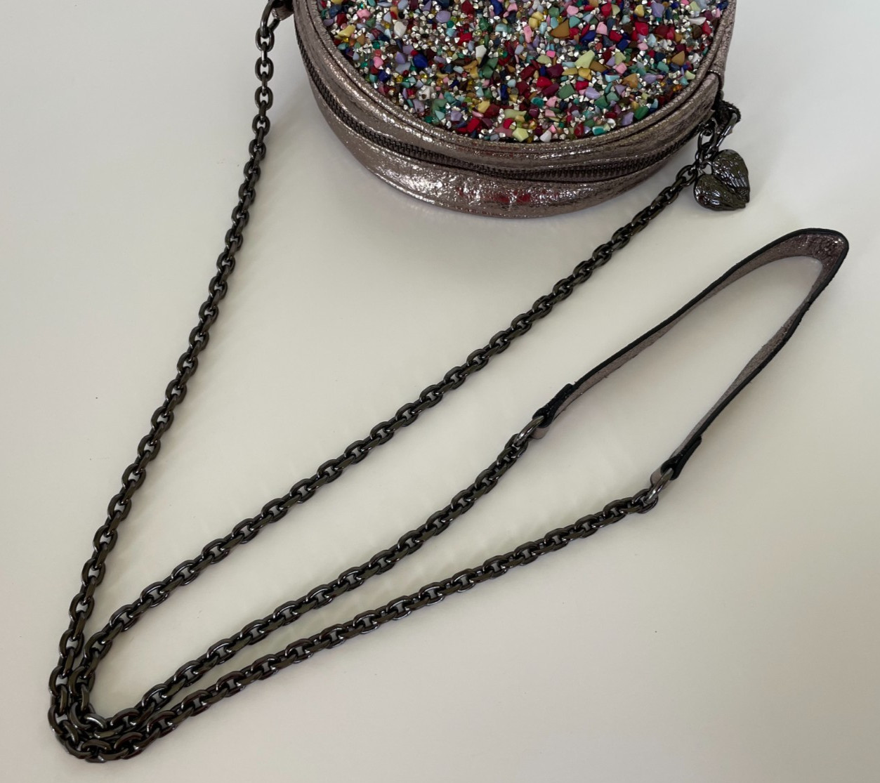 Betsey Johnson ROCK CANDY Multicolored 7.5″ Round Crossbody Purse
