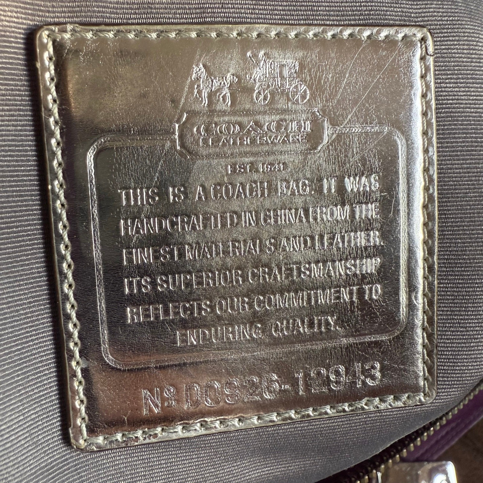 Vintage Coach Madison Sabrina Amethyst Op Art Convertible Satchel Purple 12943