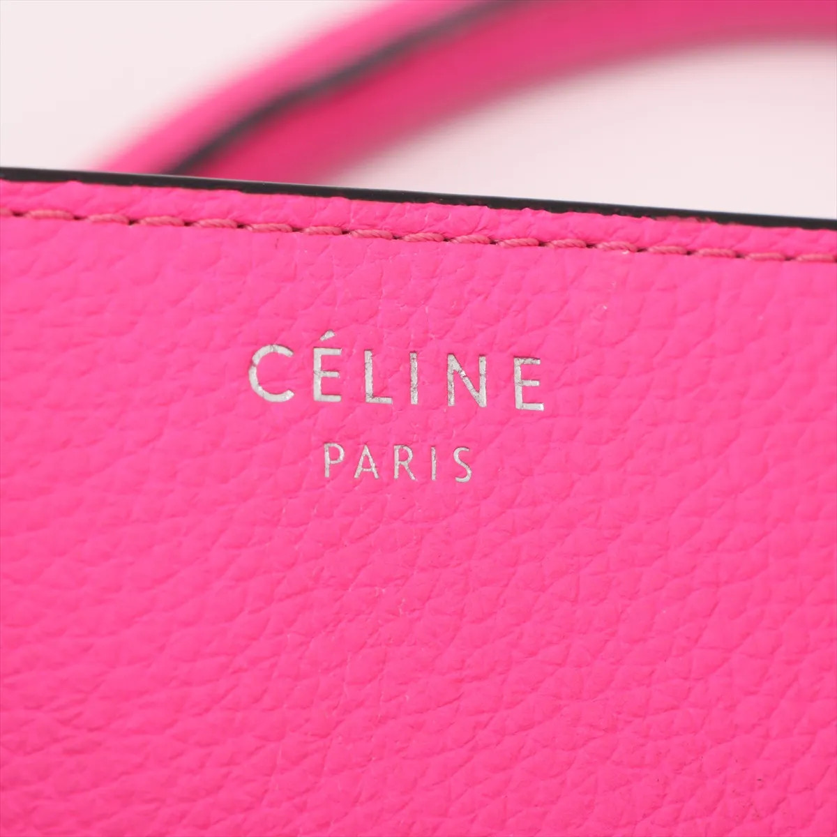 Celine Luggage Mini shopper Leather Hand bag Pink