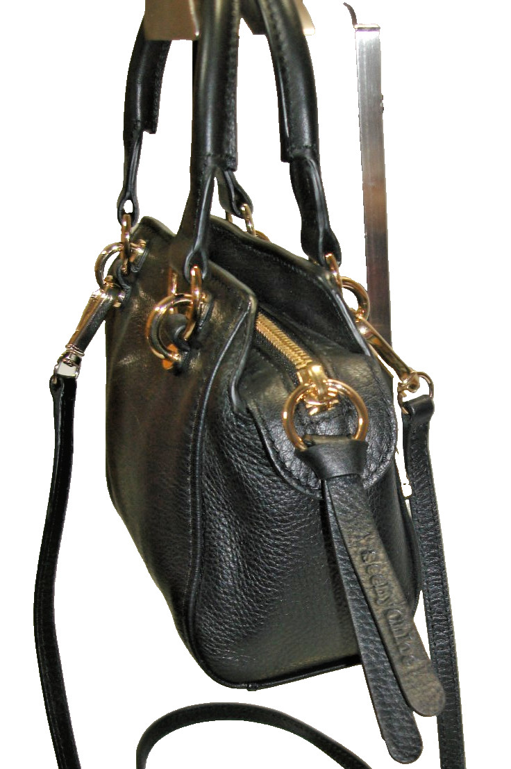 See by Chloe Stunning Paige Mini Black Buttery Leather Satchel Shoulder Bag MINT