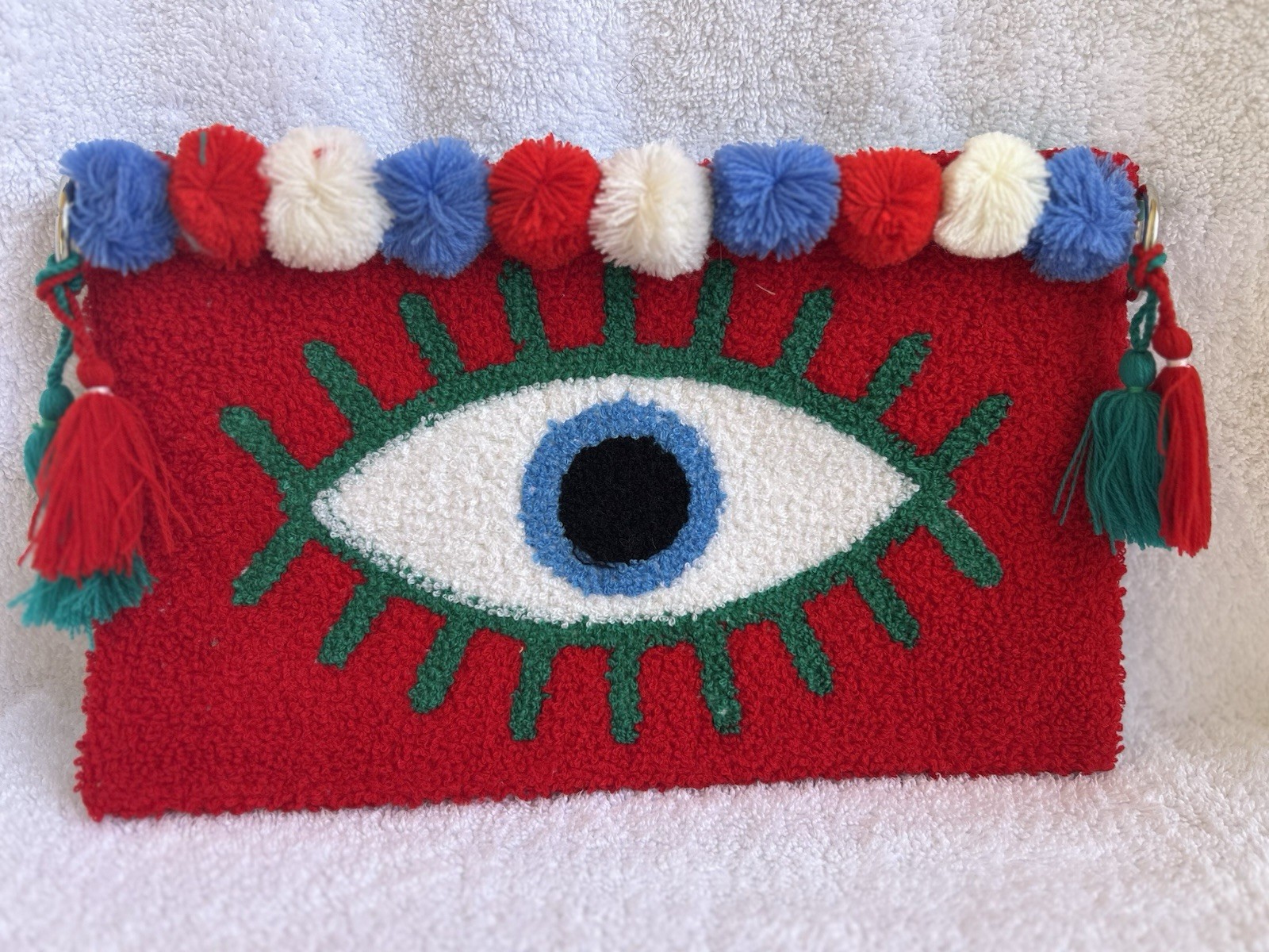 ANTICA SARTORIA 2025 EYE PURSE BAG CLUTCH RED NWT GORGEOUS