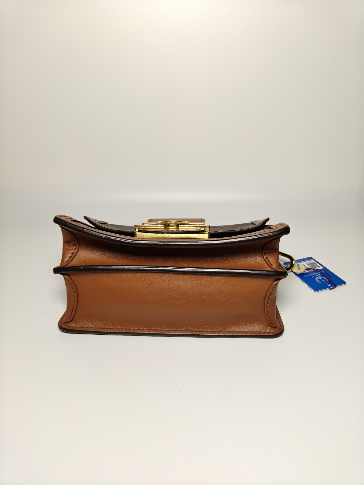 Louis Vuitton Dauphine Small Monogram Reverse Canvas Flap Bag Gold HW