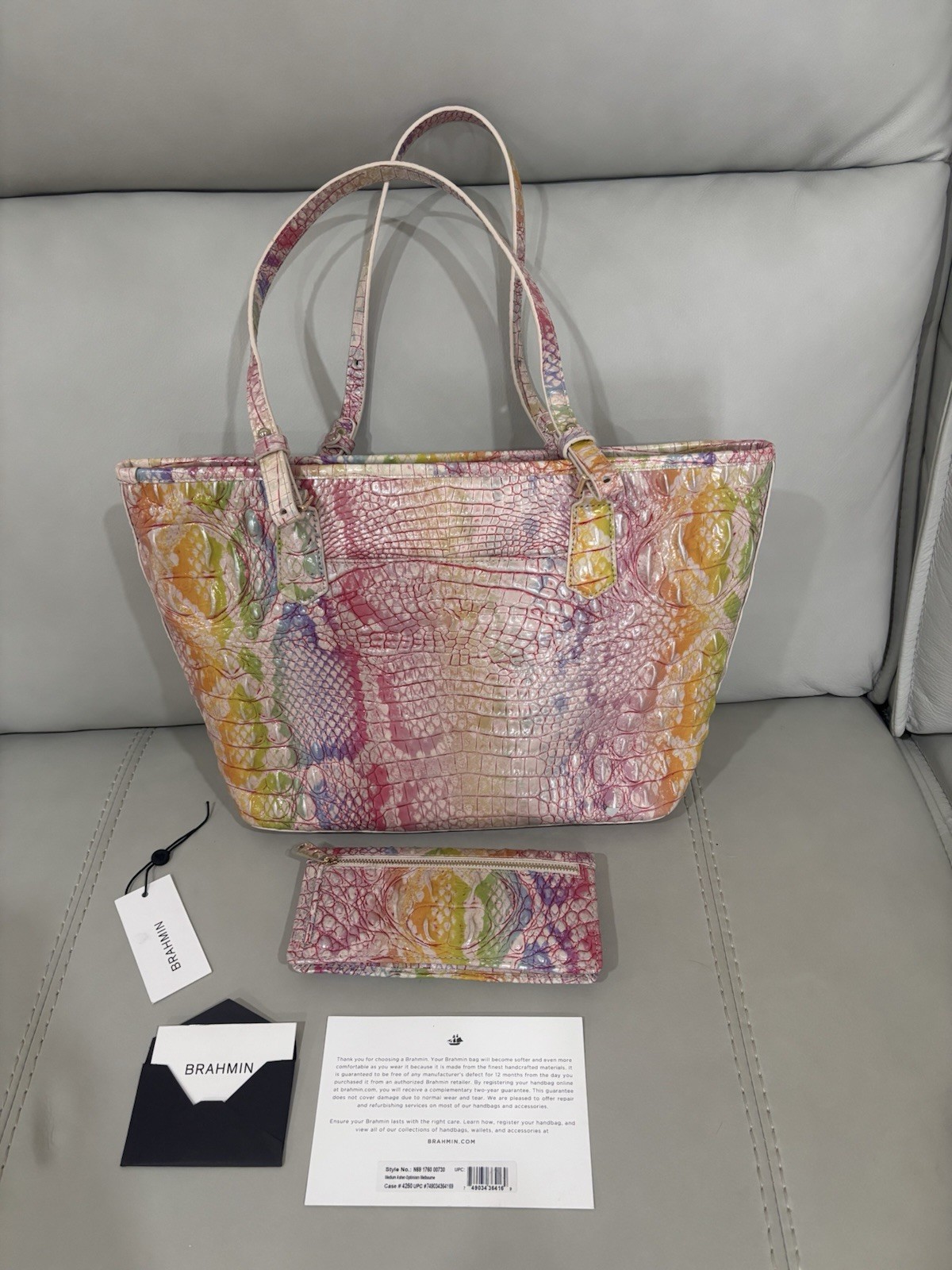 BRAHMIN Medium Asher Optimism Melbourne Genuine Leather Shoulder Bag With Wallet