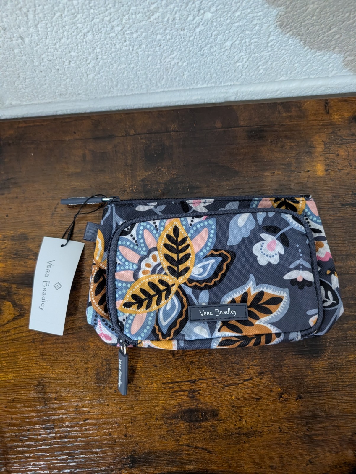 Vera Bradley Lighten Up Compact Organizer Charmont Meadows Floral Make Up Bag
