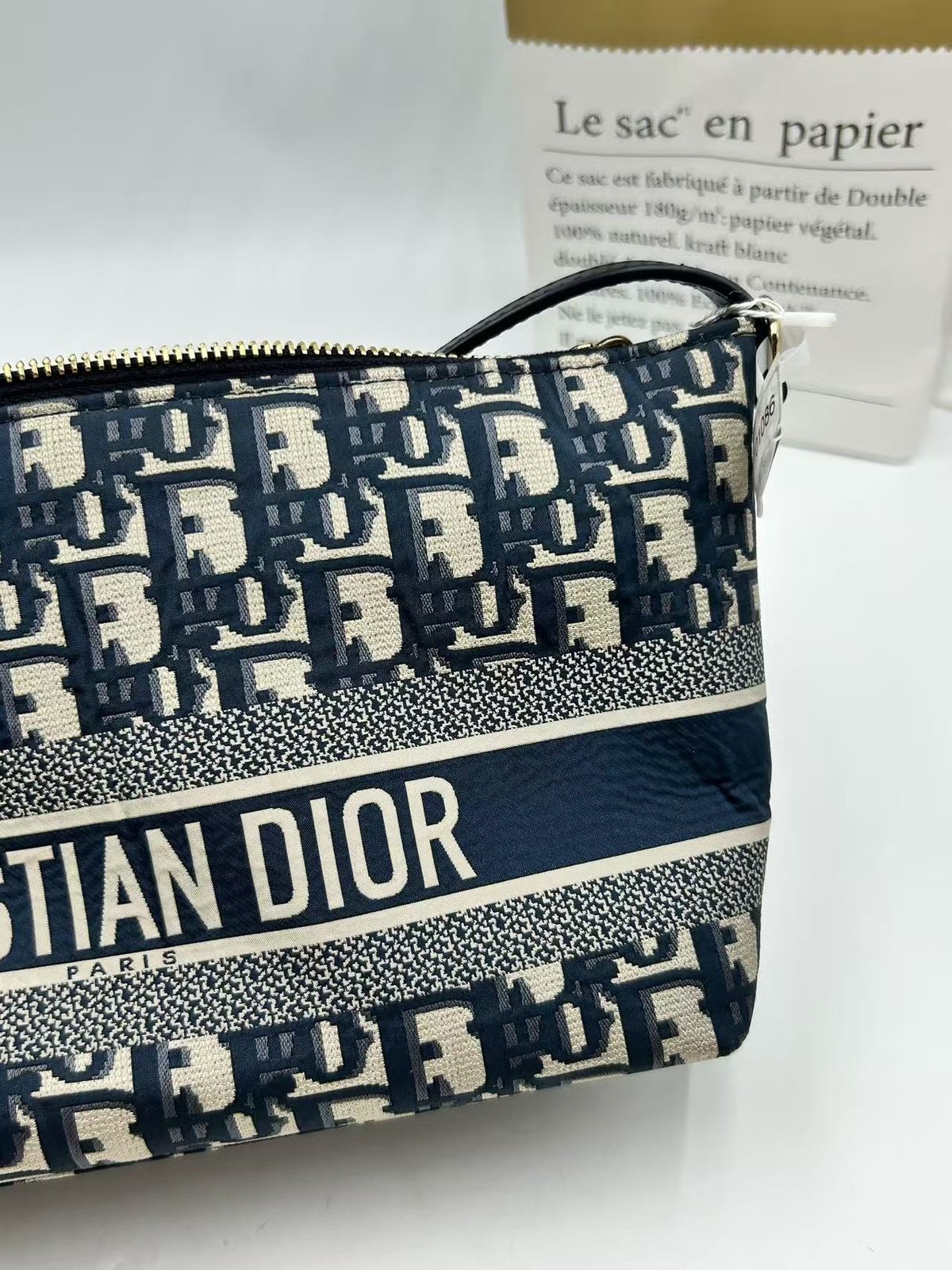 Dior Handbag Cosmetic Pouch Oblique Jacquard Canvas Italy