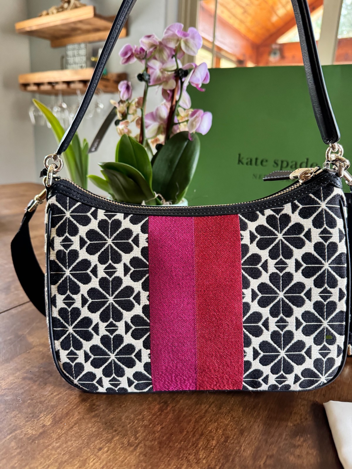 NEW Kate Spade x Disney 100 Mickey Minnie Sam Flower Jacquard Shoulder Crossbody