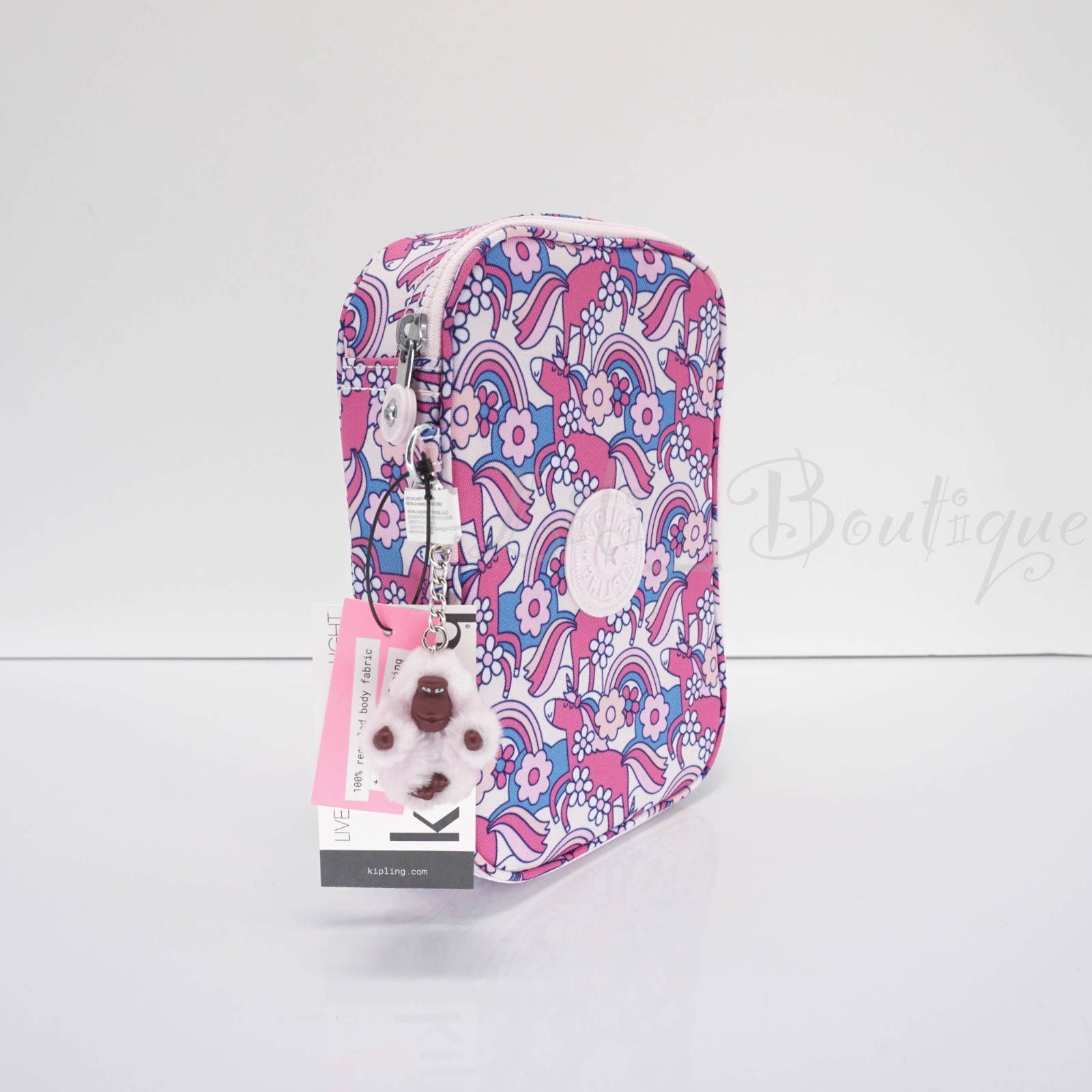 Kipling 100 Pens Case Pencil Accessory Box Polyester AC7252 Mystical Mane Multi