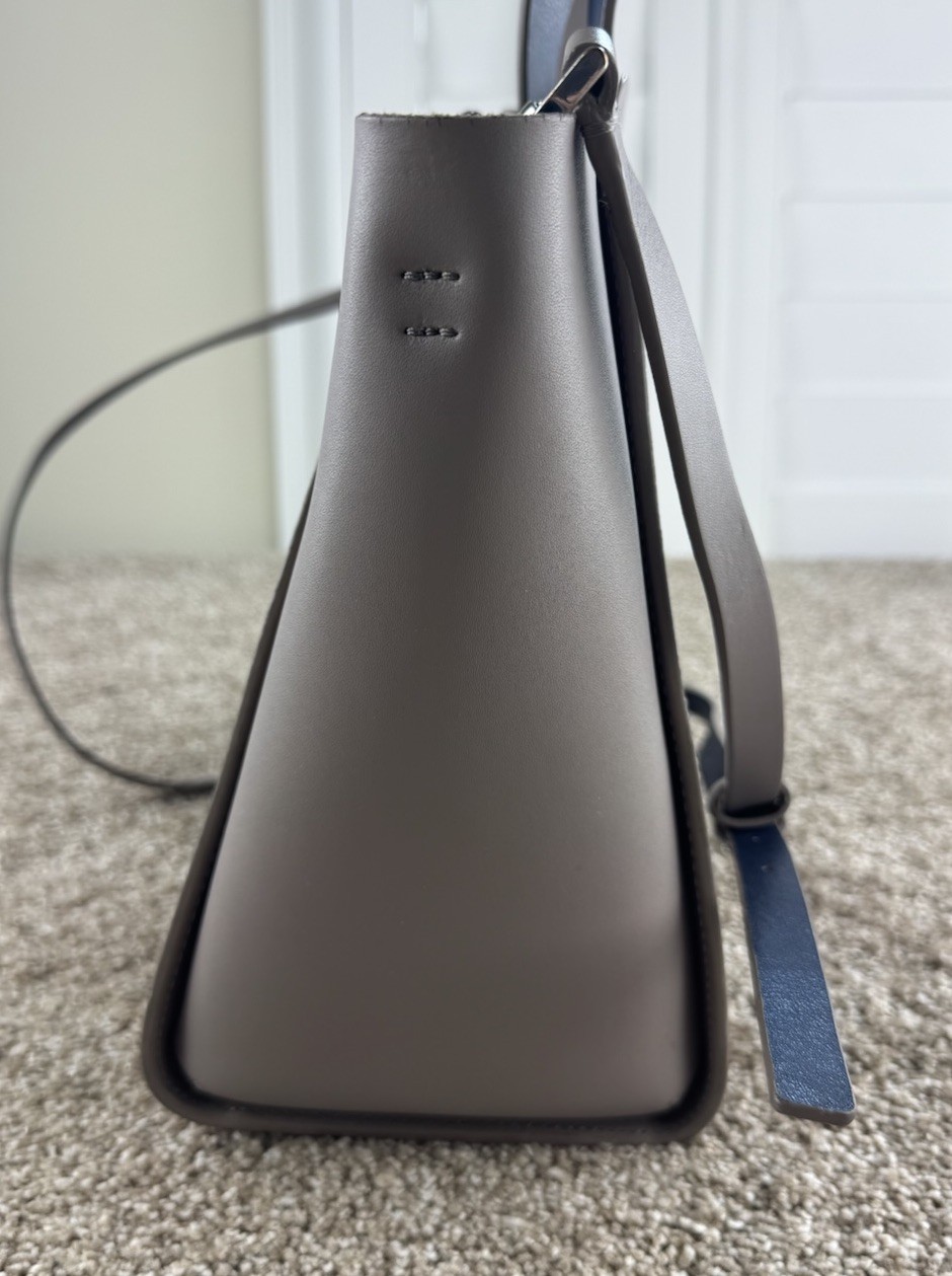 Kate Spade Purse Gray Magnolia Mina Tote Scalloped