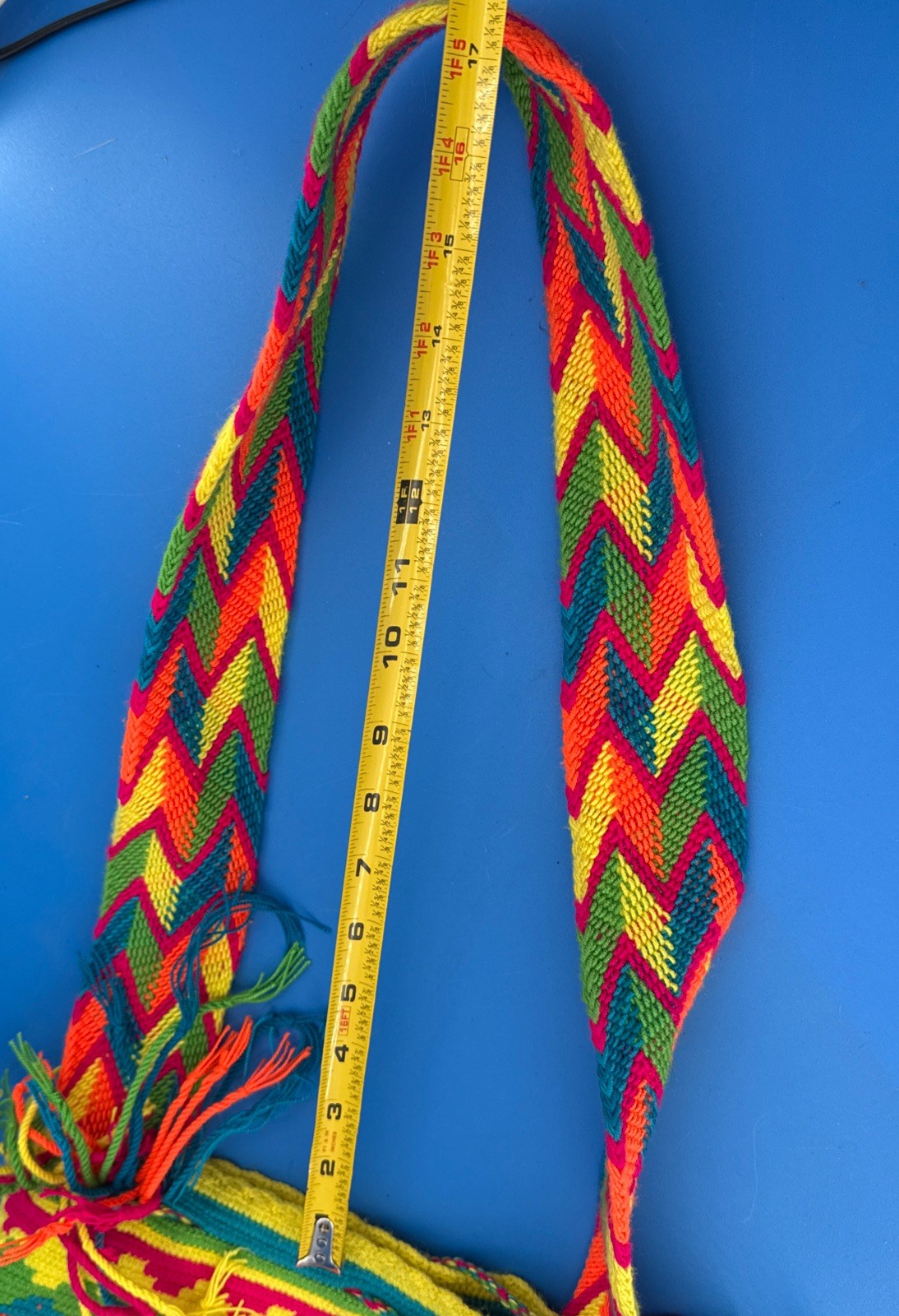 Authentic Wayuu Colombian Womens Handmade Large Colorful Mochila Bojo Tote Bag