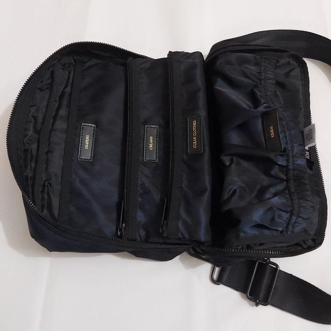 Yoshida Kaban PORTER Collab Leather Shoulder Bag Navy Leopard Pattern Rare Auth