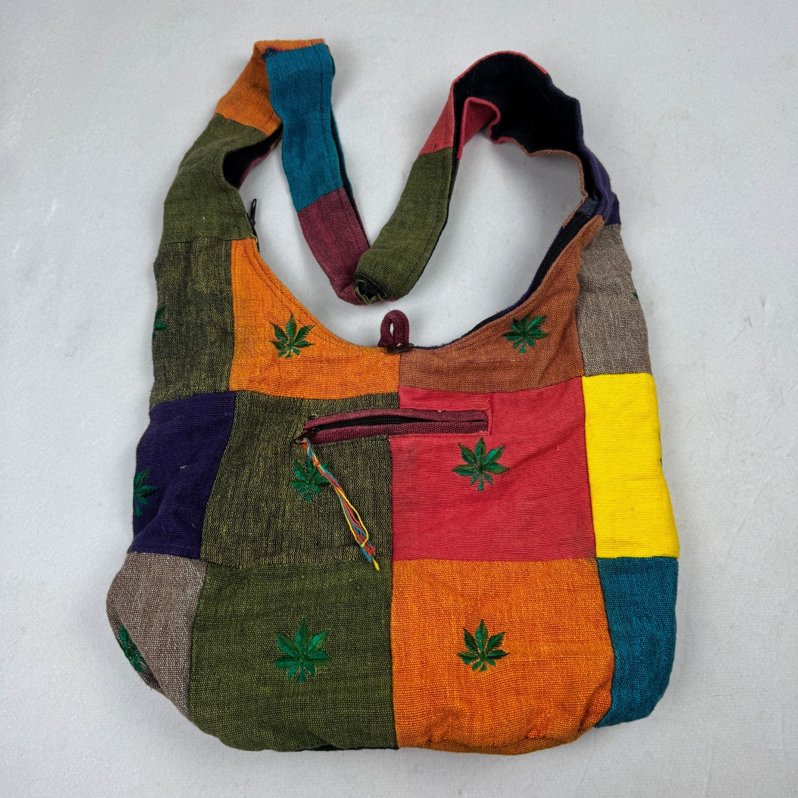 Vintage Colorful Patchwork Shoulder Bag Hippie Boho Festival Hobo Style