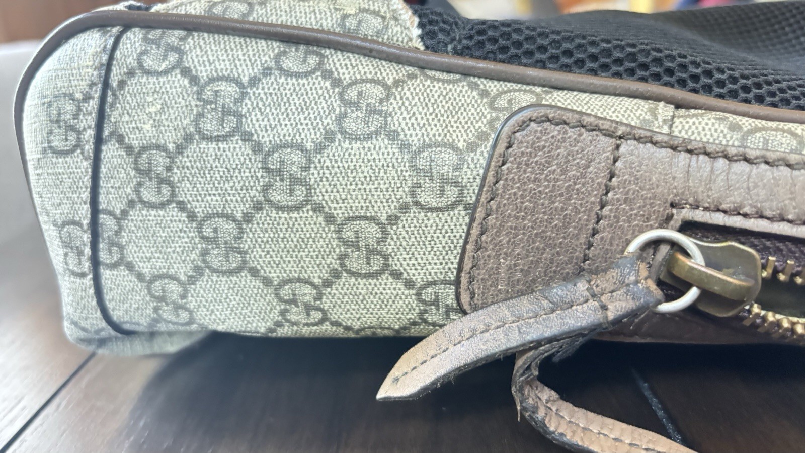 Authenticated Gucci GG Supreme Bosco 25 Backpack AS IS Use It Repair Project