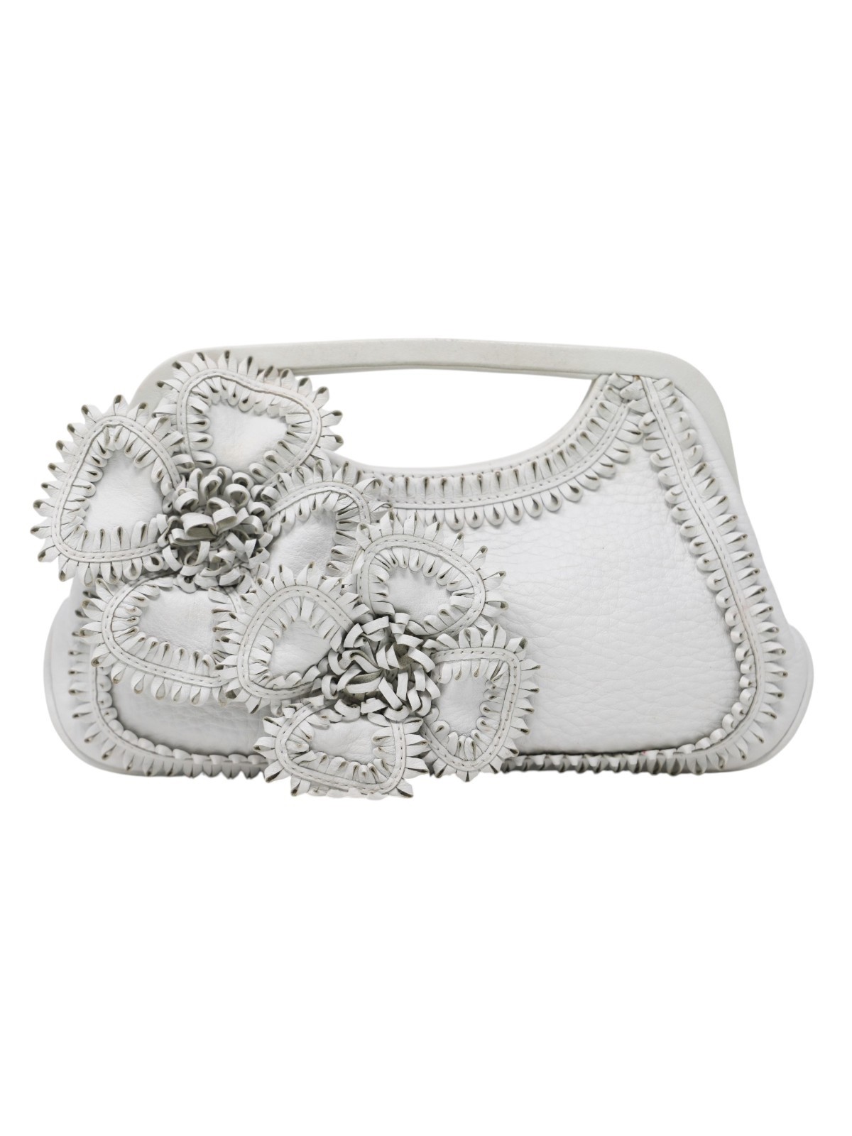Isabella Fiore Leather Clutch Floral Bag 10″ W x 6’H x 2″ D