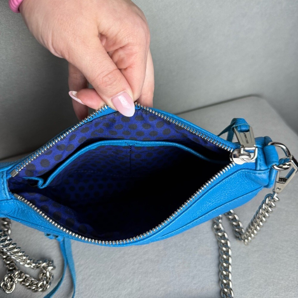 Rebecca Minkoff Mini MAC in True Turquoise Crossbody Leather Handbag Women’s