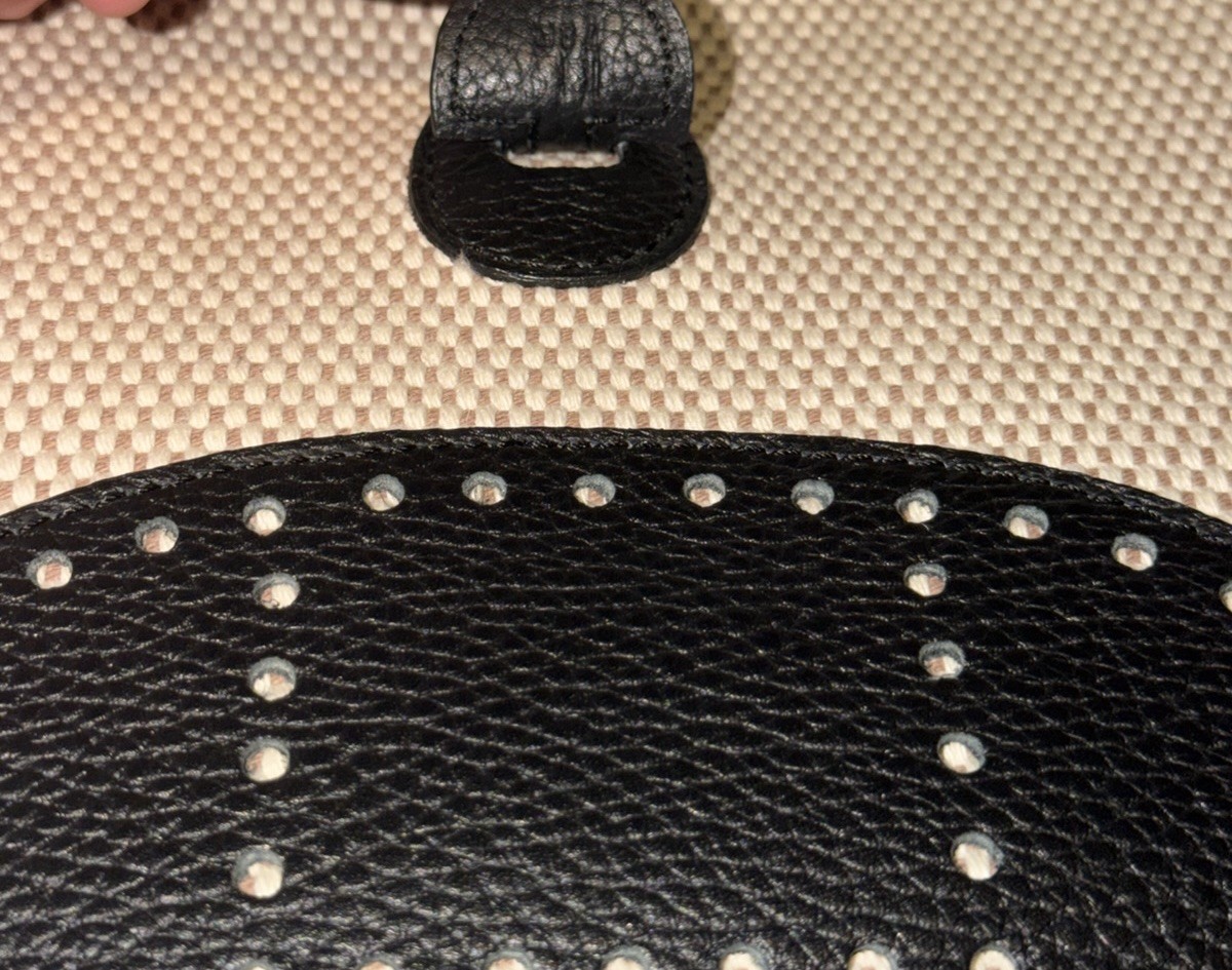 Hermès Evelyne III PM bag Black Leather and Beige Canvas.Gorgeous.See Pics! Read