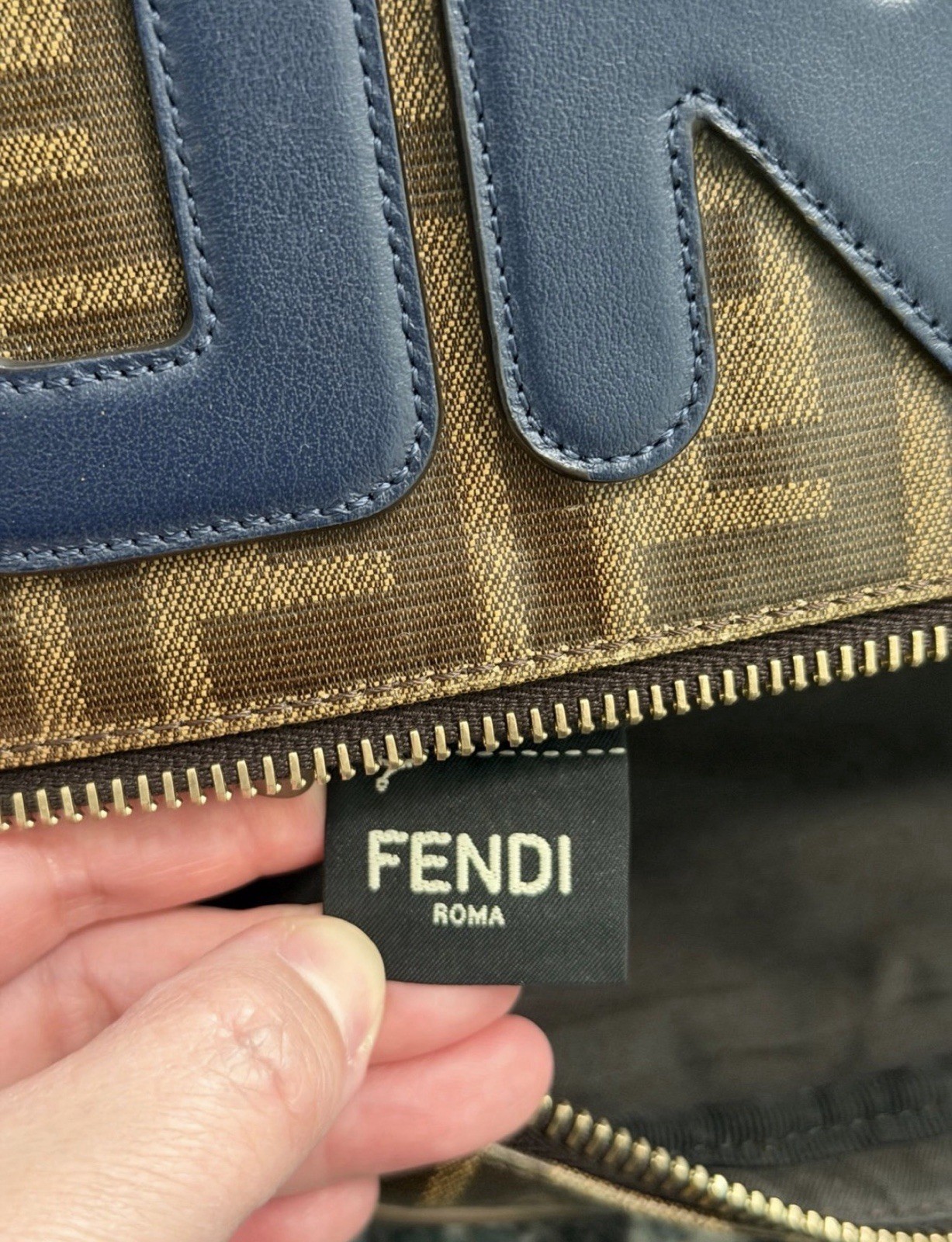 Fendi x Fila Brown Zucca Coated Canvas Mania Belt Bag