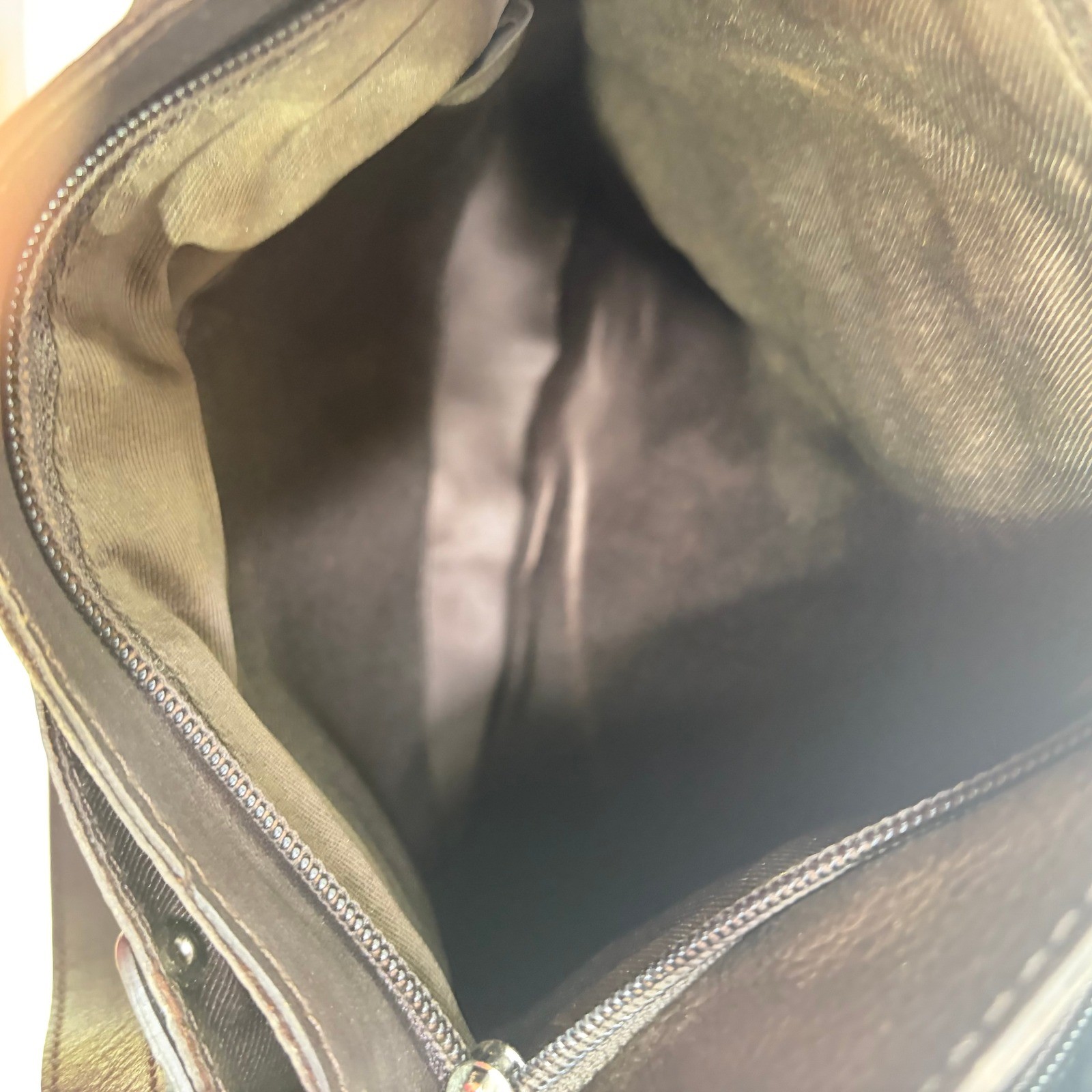 5th Avenue Dark Brown Real Leather Crossbody Bag Silver Buckle Detail Messenger