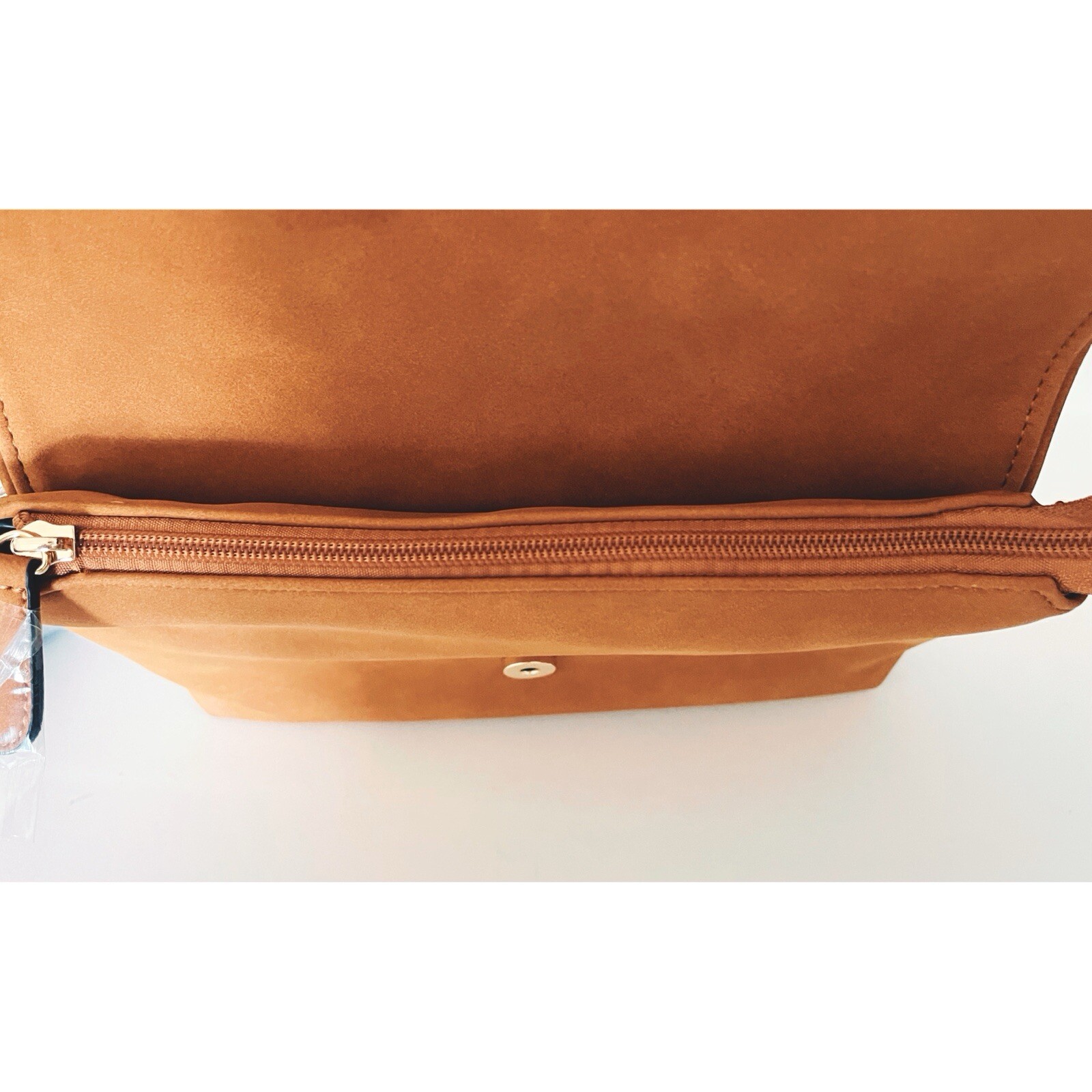 SIMPLY NOELLE Microsuede Convertible Crossbody in Whiskey