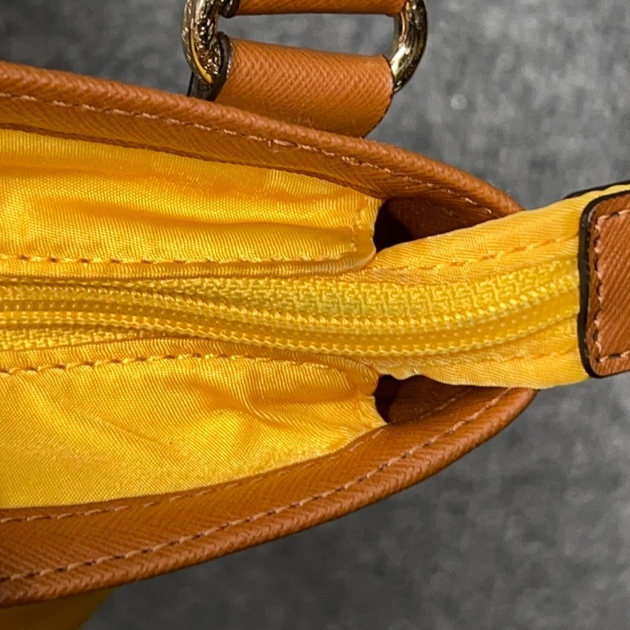 Michael By Michael Kors Yellow Crossbody Nylon Bag Purse Classic Designer Casual