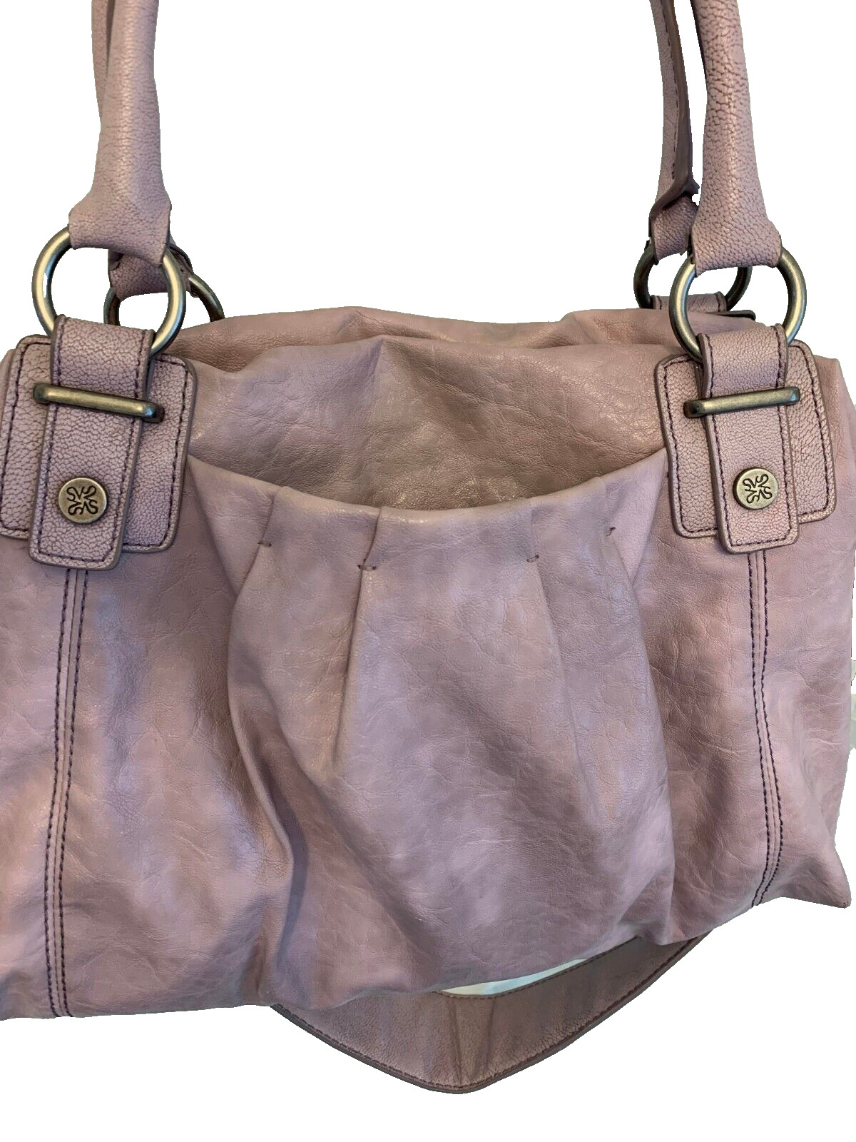 Simply Vera Wang Shoulder/Hand Bag Lavender 100% Man-Made Silver-Toned Hdware