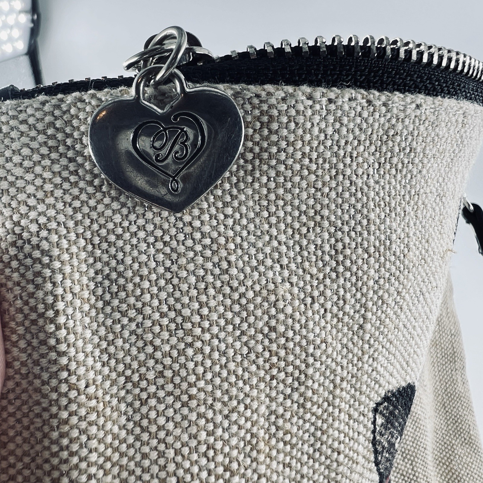 Brighton Scottie Dog Sparkle Canvas Crossbody Purse Whimsical Twee Terrier Bag