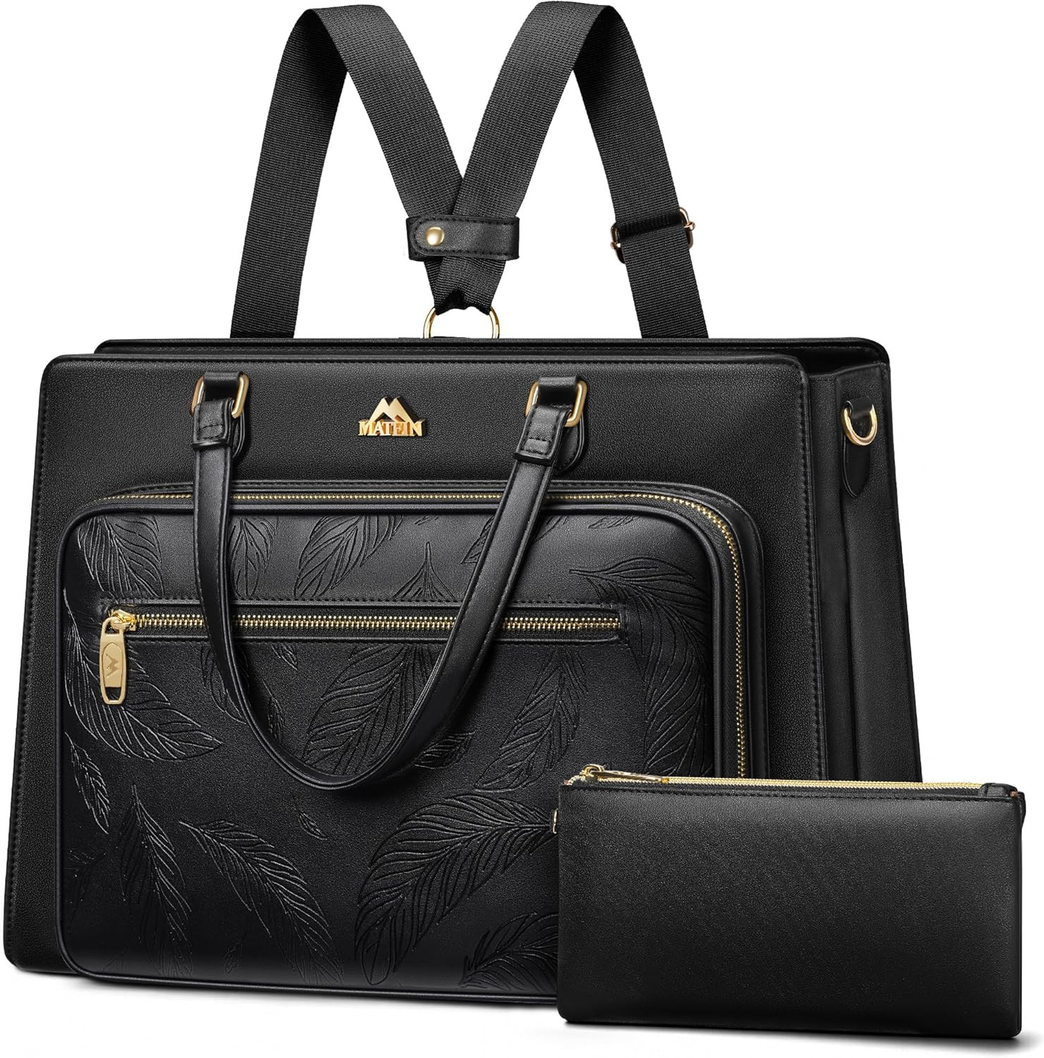 Convertible Briefcase Backpack 3 in 1 Tote Bag for 15.6″ Laptop