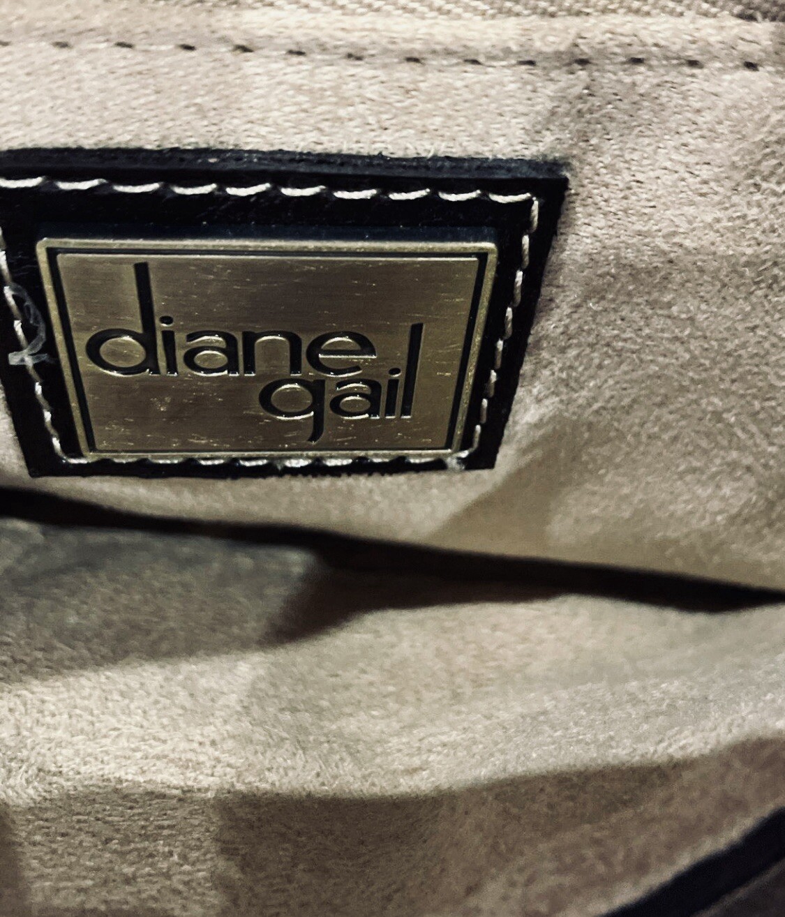 Diane Gail Springbok Fur, Leather Trim Crossbody, Shoulder Bag, Purse, EUC