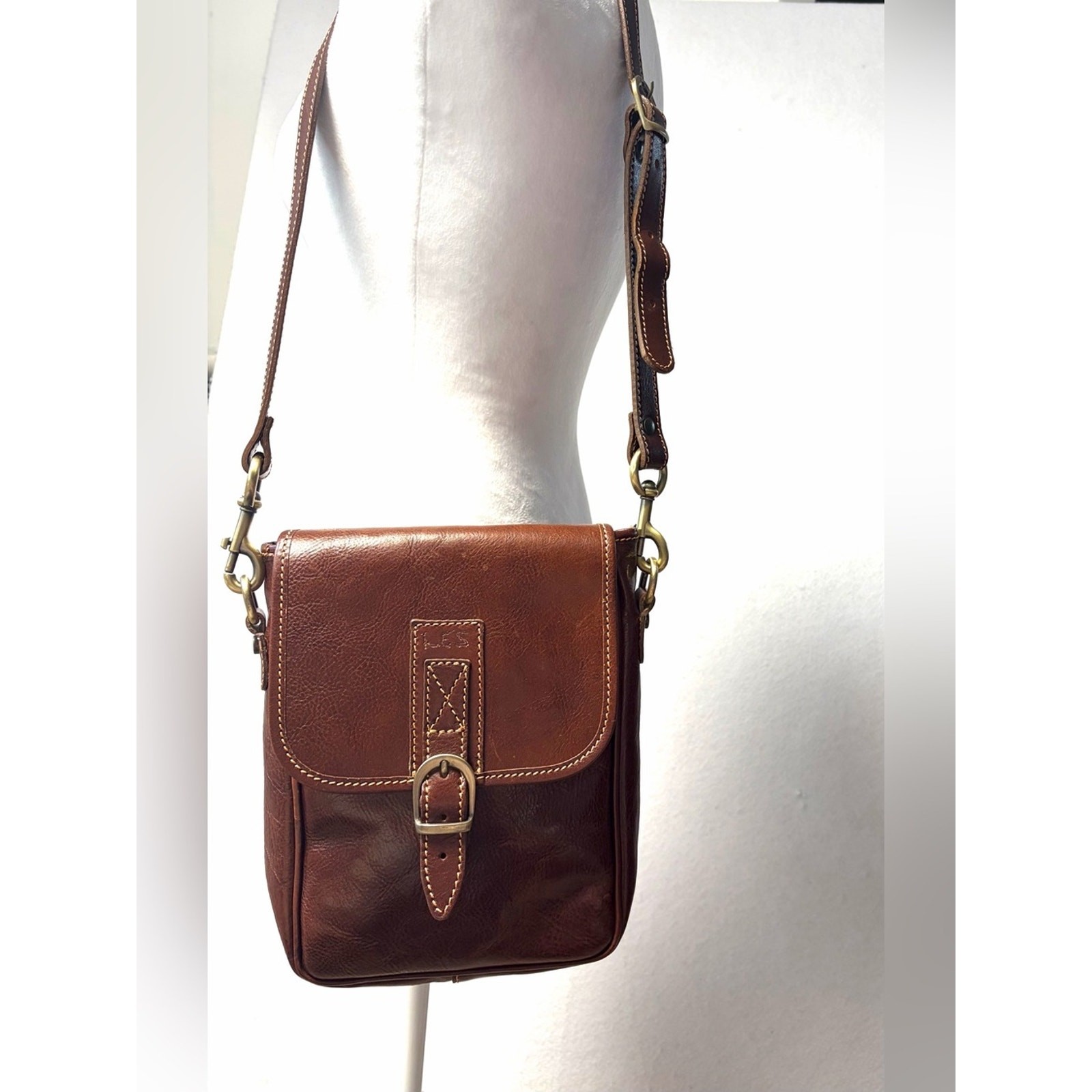 Floto Italian Leather Crossbody Bag Discontinued Chianti Style Made in Italy