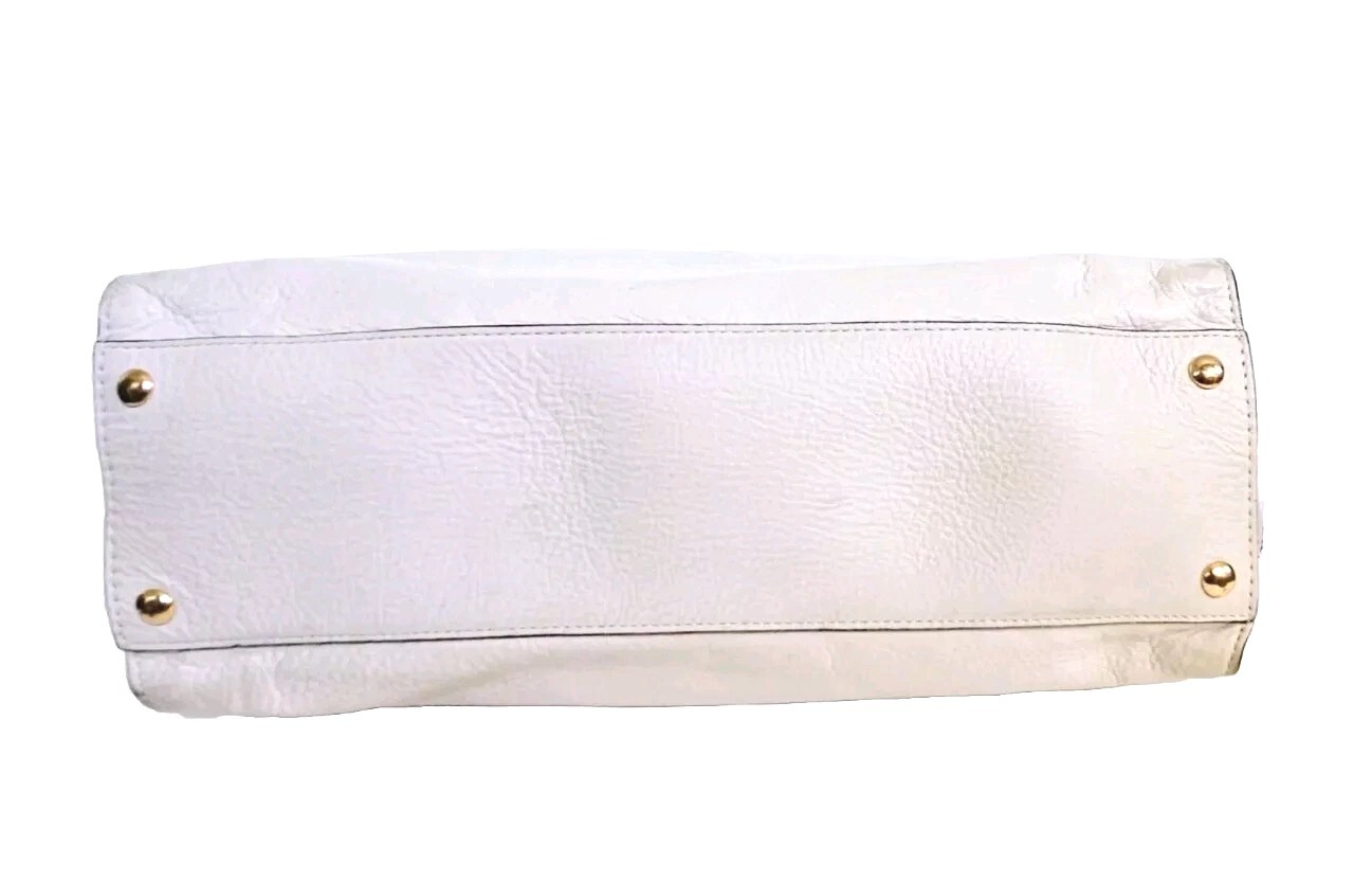 Michael Kors Hamilton Top Handle/Shoulder Cream/Purse Handbag Rose Gold Accents