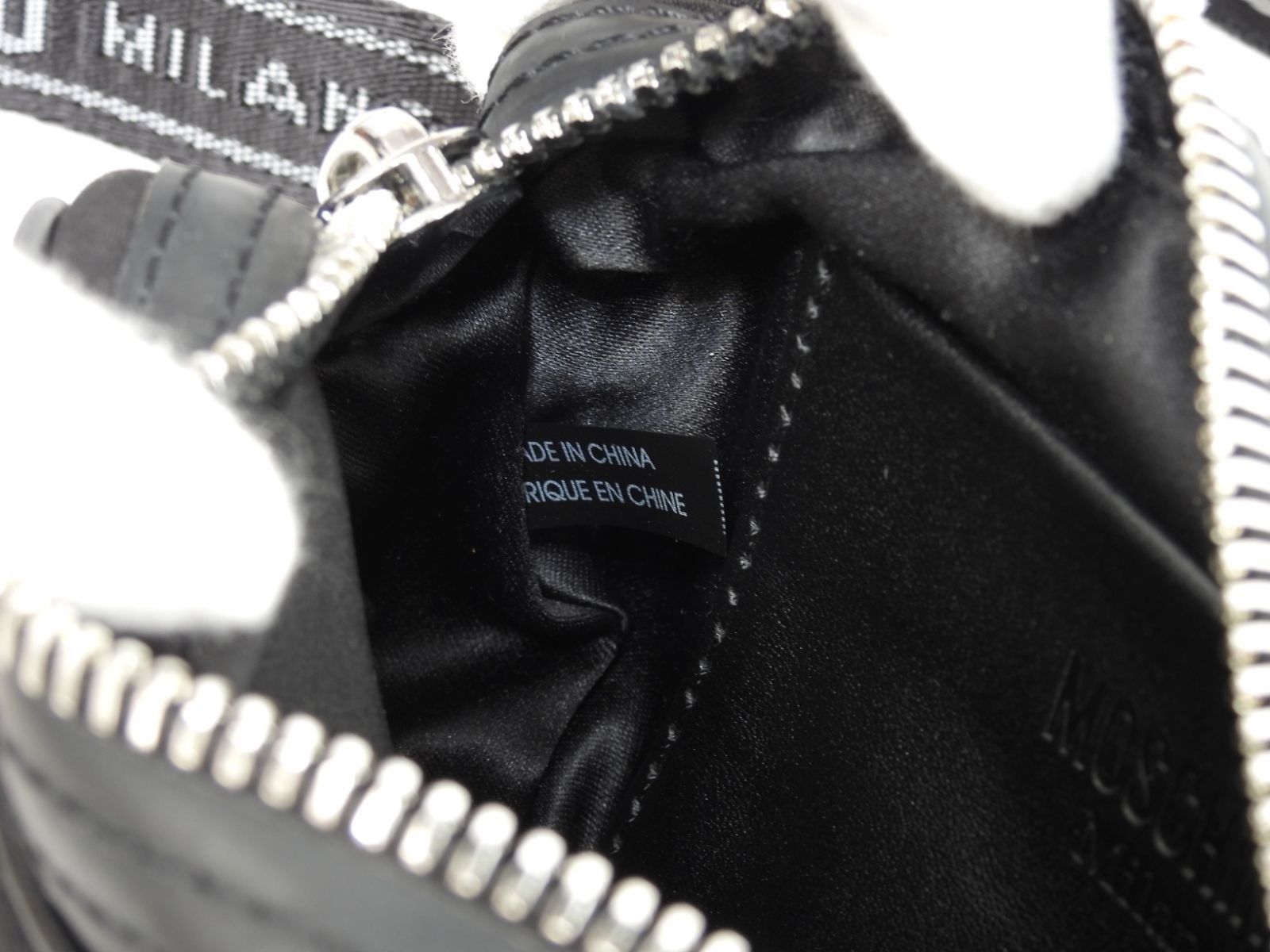 Moschino belt bag nylon black body bag 7*4.1*2.1 inch