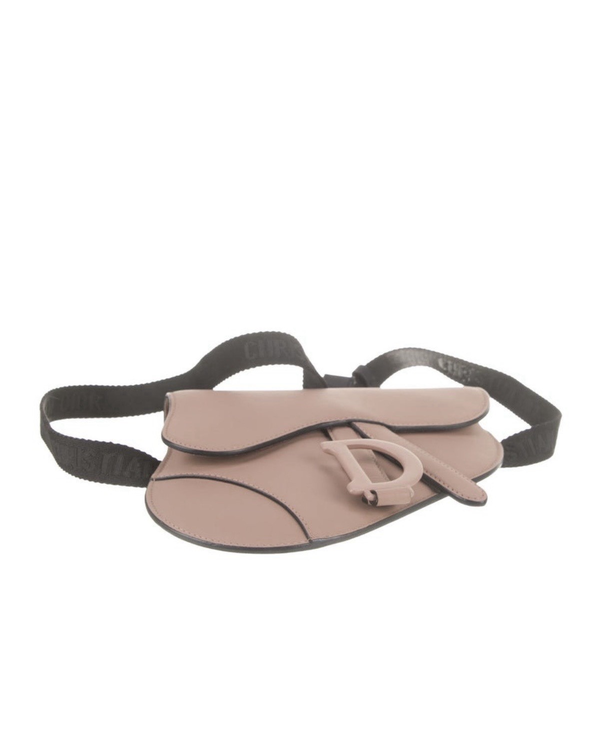 Dior Beige Belt Bag & Fanny Pack Logo Flap w/ Black Adjustable Waist Strap