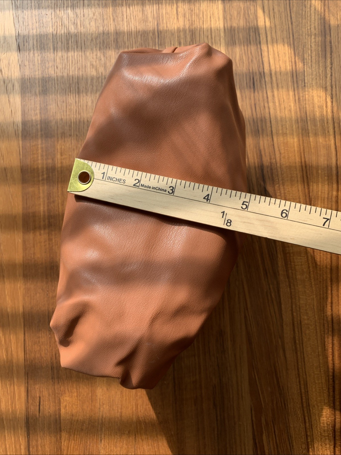 Slouchy Pullover Crossbody Soft Summer Magnetic Clutch in Warm Cognac