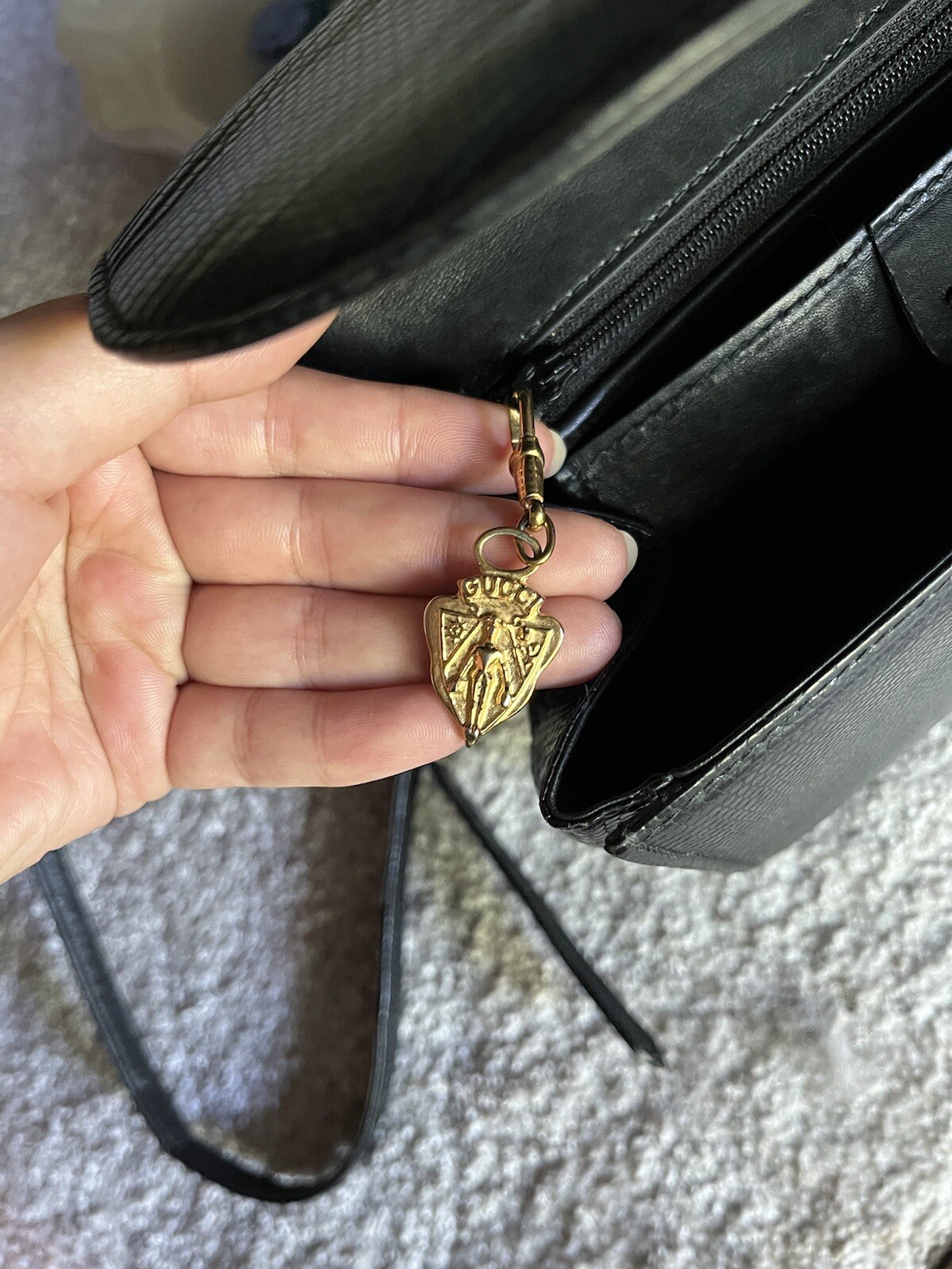 gucci Lizard Leather shoulder bag women vintage H:15cm/6in W:20 7.8in