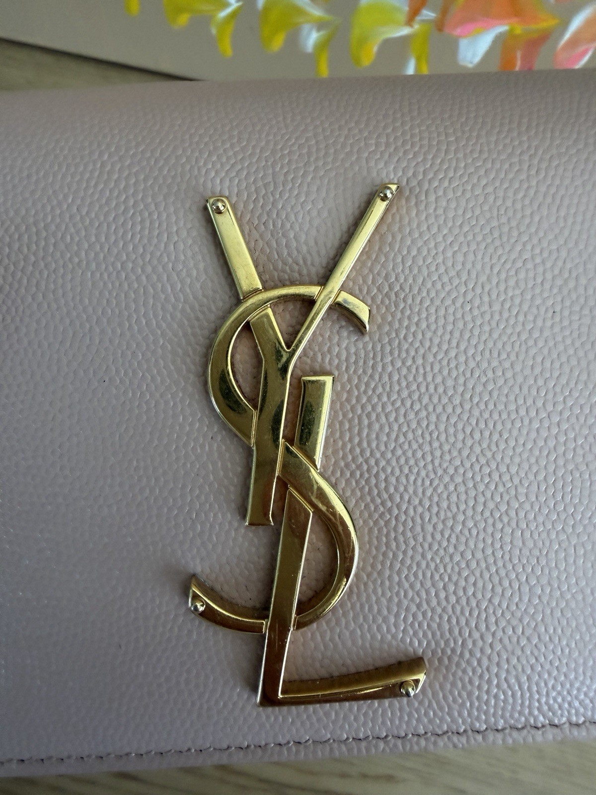 Saint Laurent Grain De Poudre Monogram Kate Satchel