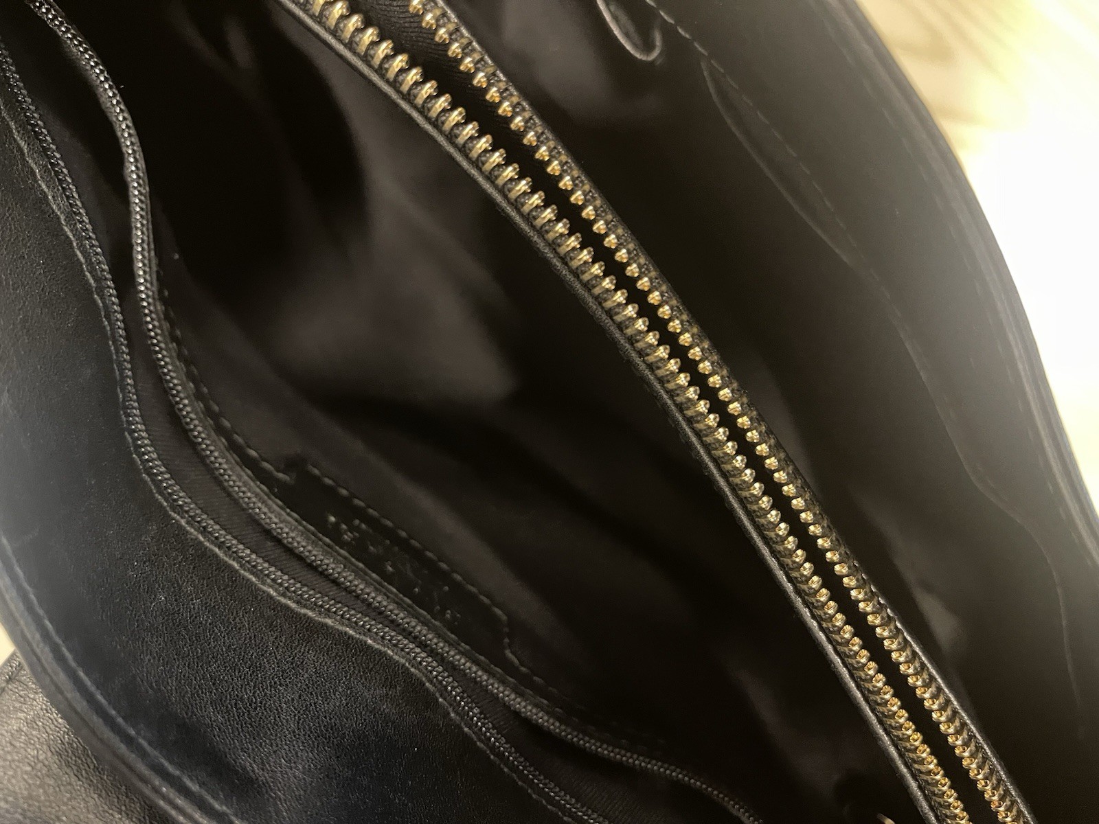 BVLGARI Women’s Black Shoulder Bag Gold Hardware Logo Buckle Zip Detachable