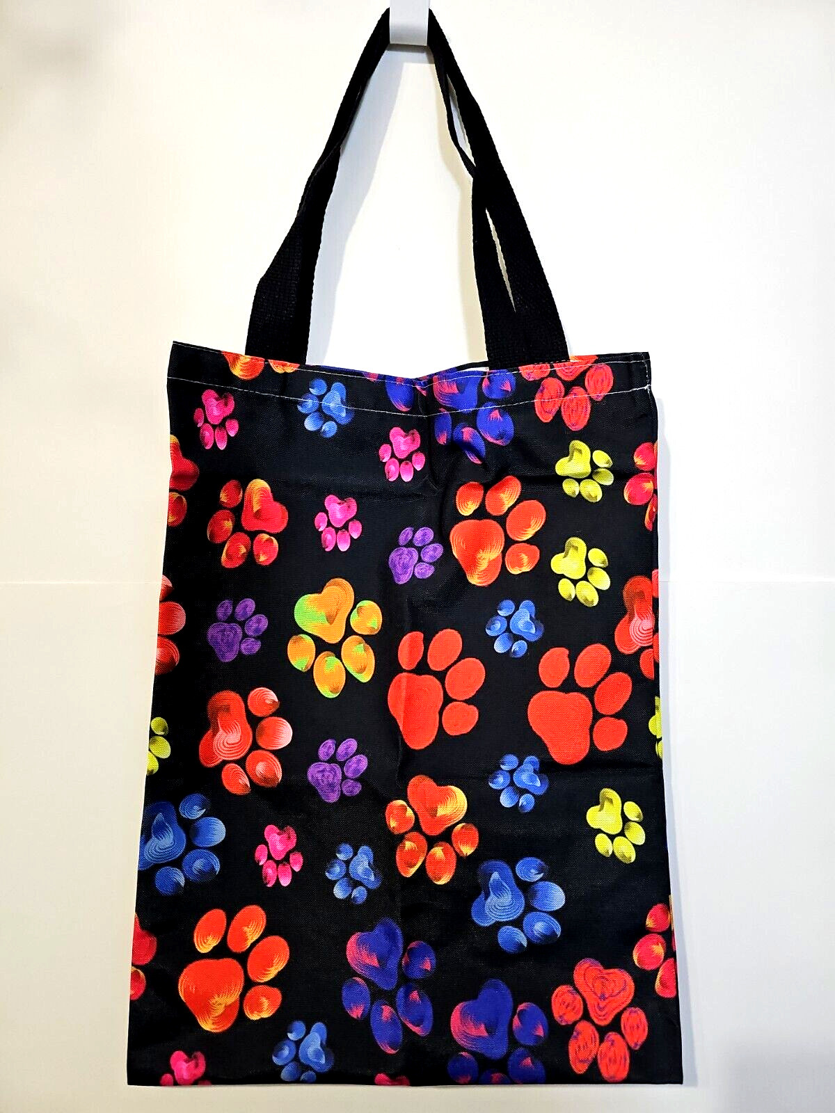Paw Print Lightweight Canvas Tote/ Travel/ Shoulder Bag 100% Poly 17″x13″