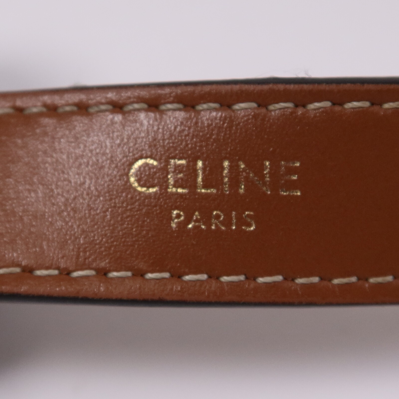 CELINE GHW Ava Shoulder Bag Coated Canvas White