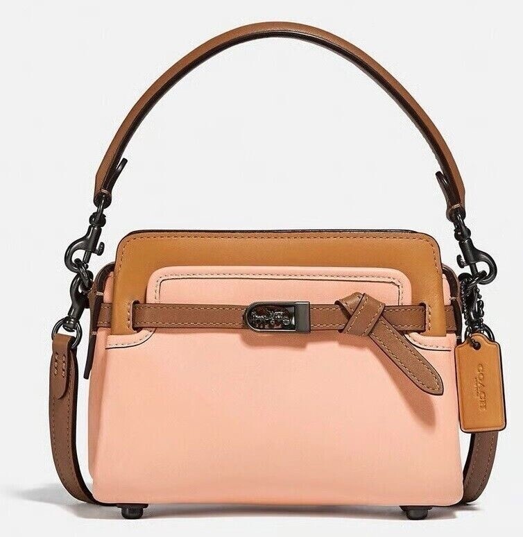 NWT Coach Tate 18 Crossbody In Colorblock Blush natural multicolor Bag C2632