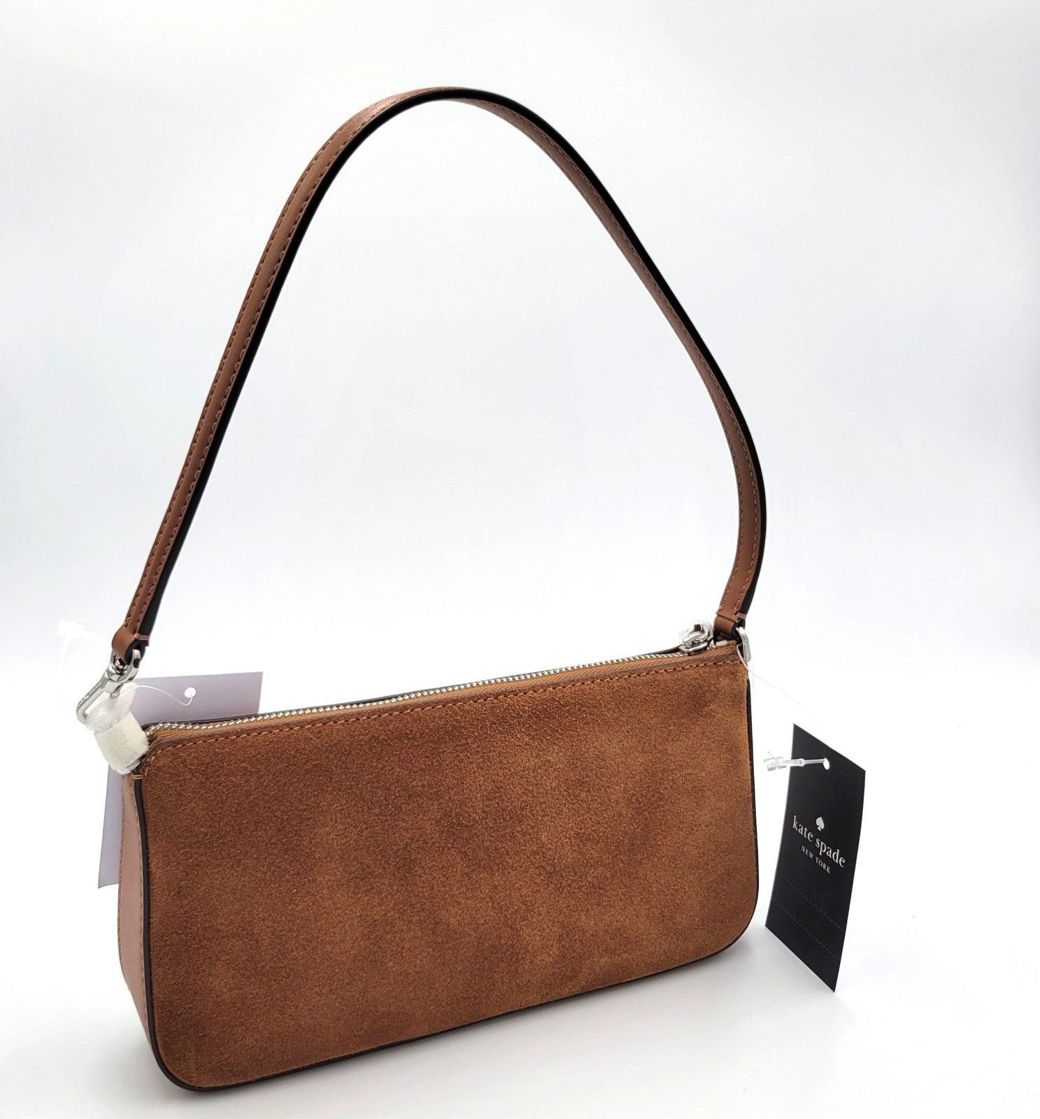 Kate Spade Gemini Suede MINI Shoulder Bag Brown NWT