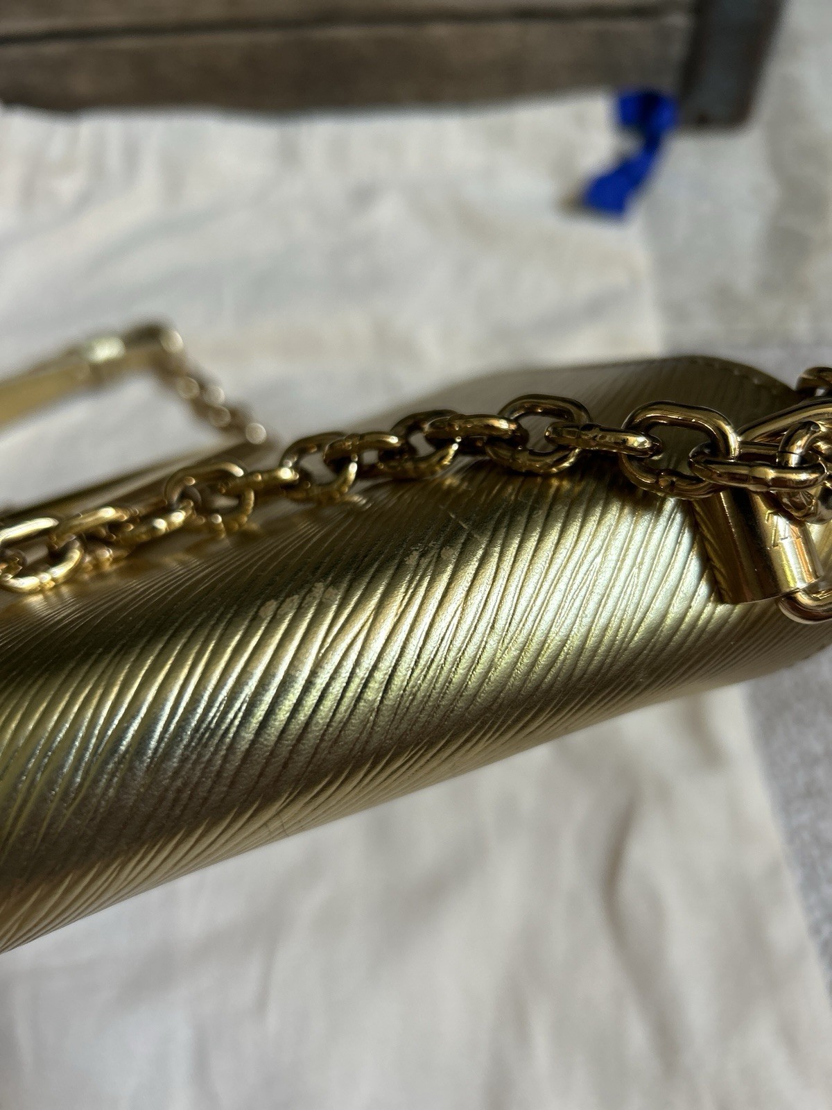 LOUIS VUITTON “Twist” gold epi leather handbag crossbody shoulder bag