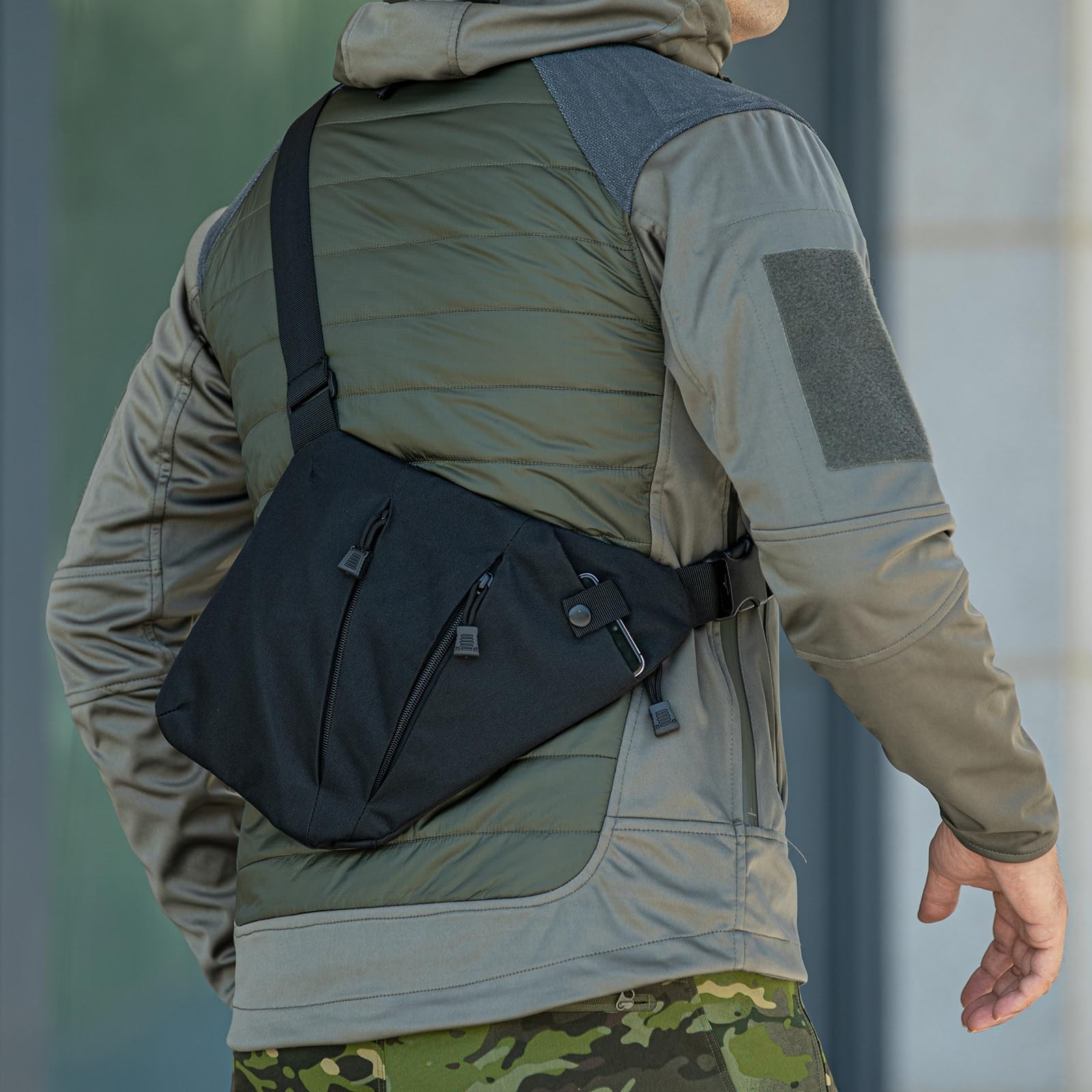 Tactical Concealed Carry Crossbody Sling Bag, Anti-thief CCW EDC Carry Bag