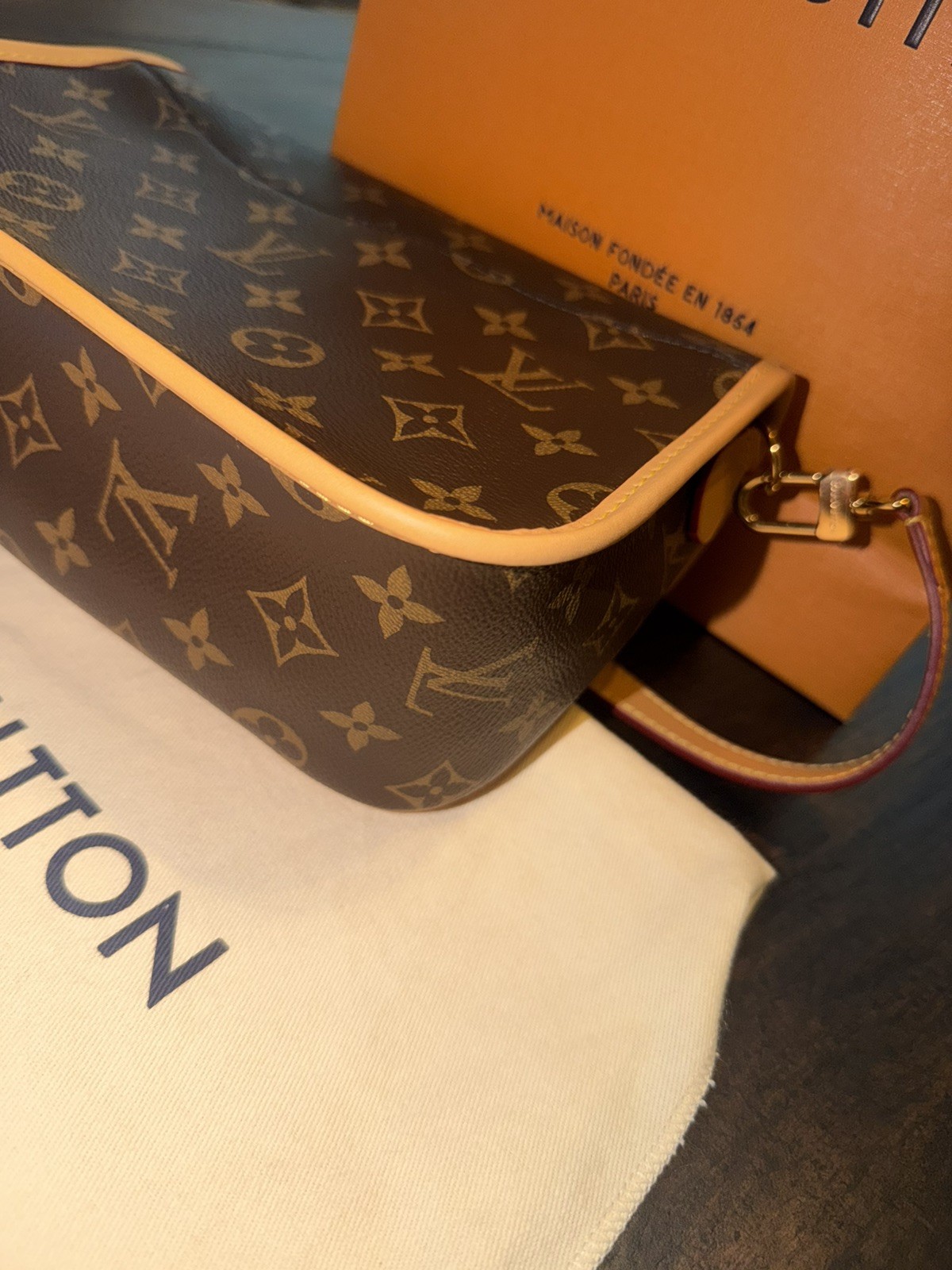 Louis Vuitton Diane Mono Shoulder/Crossbody Bag Brown Gold HW
