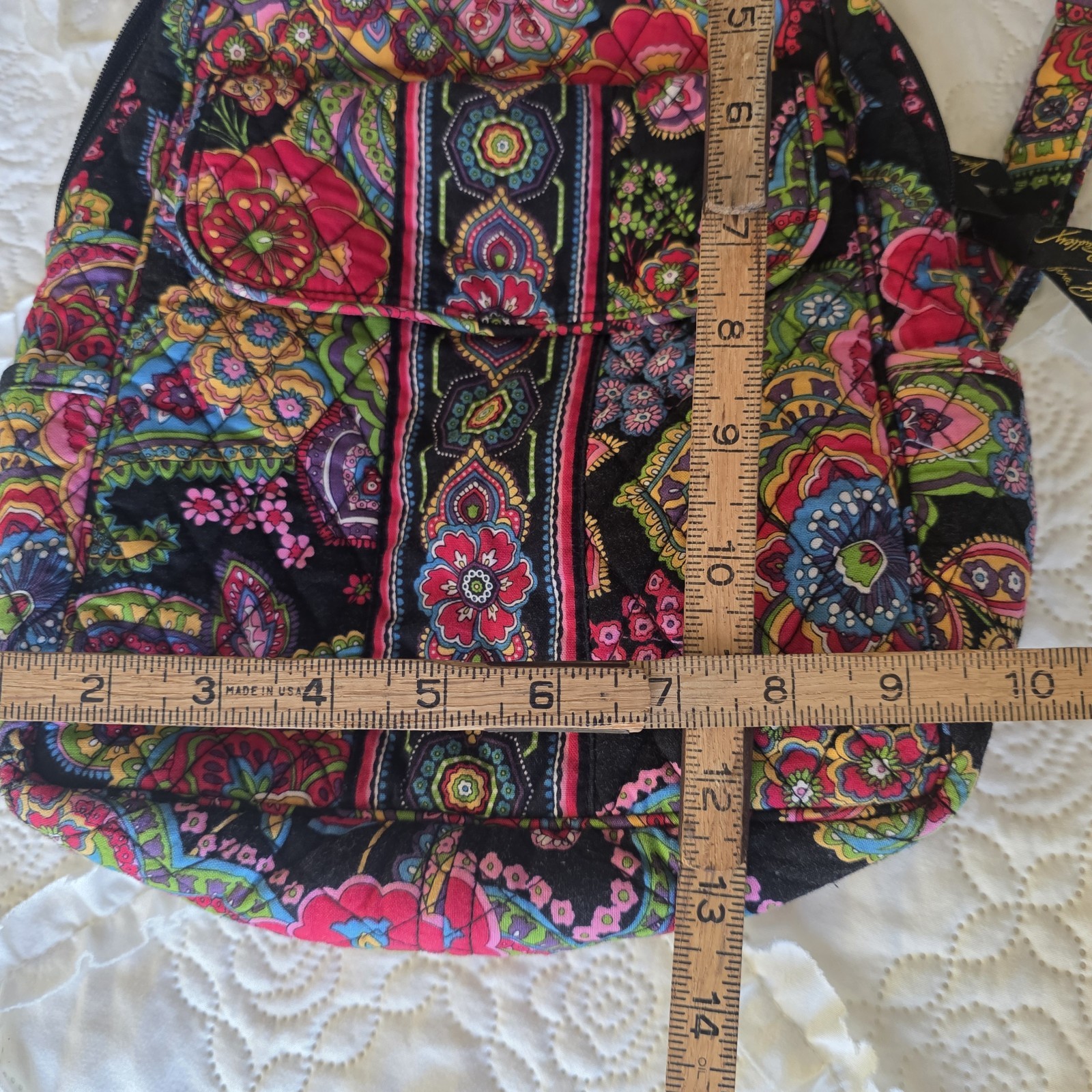 Vera Bradley Small Purse Style Backpack Symphony In Hue Adjustable