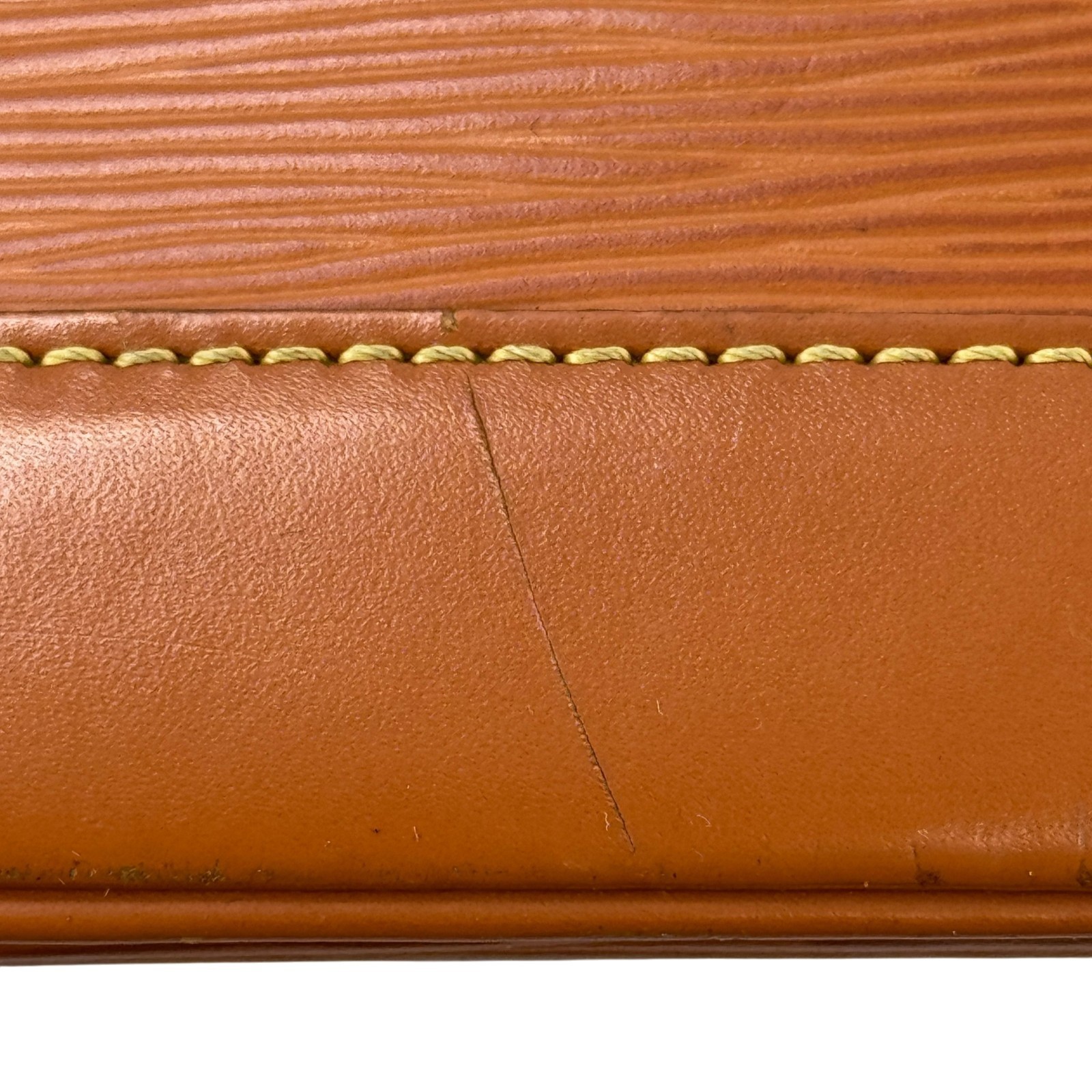 LOUIS VUITTON Alma PM Epi Kenya Brown Leather Women Top Handle Handbag M52148