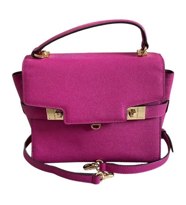 Henri Bendel Uptown Mini Magenta Top Handle Bag